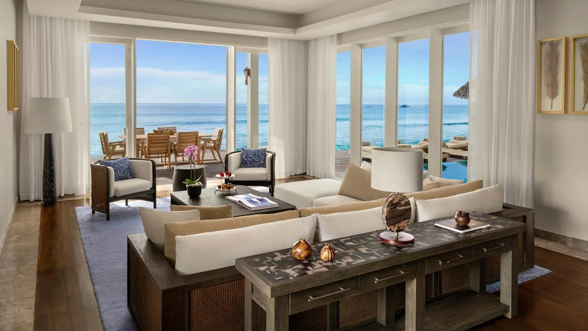 Living room in Naladhu Private Island Maldives