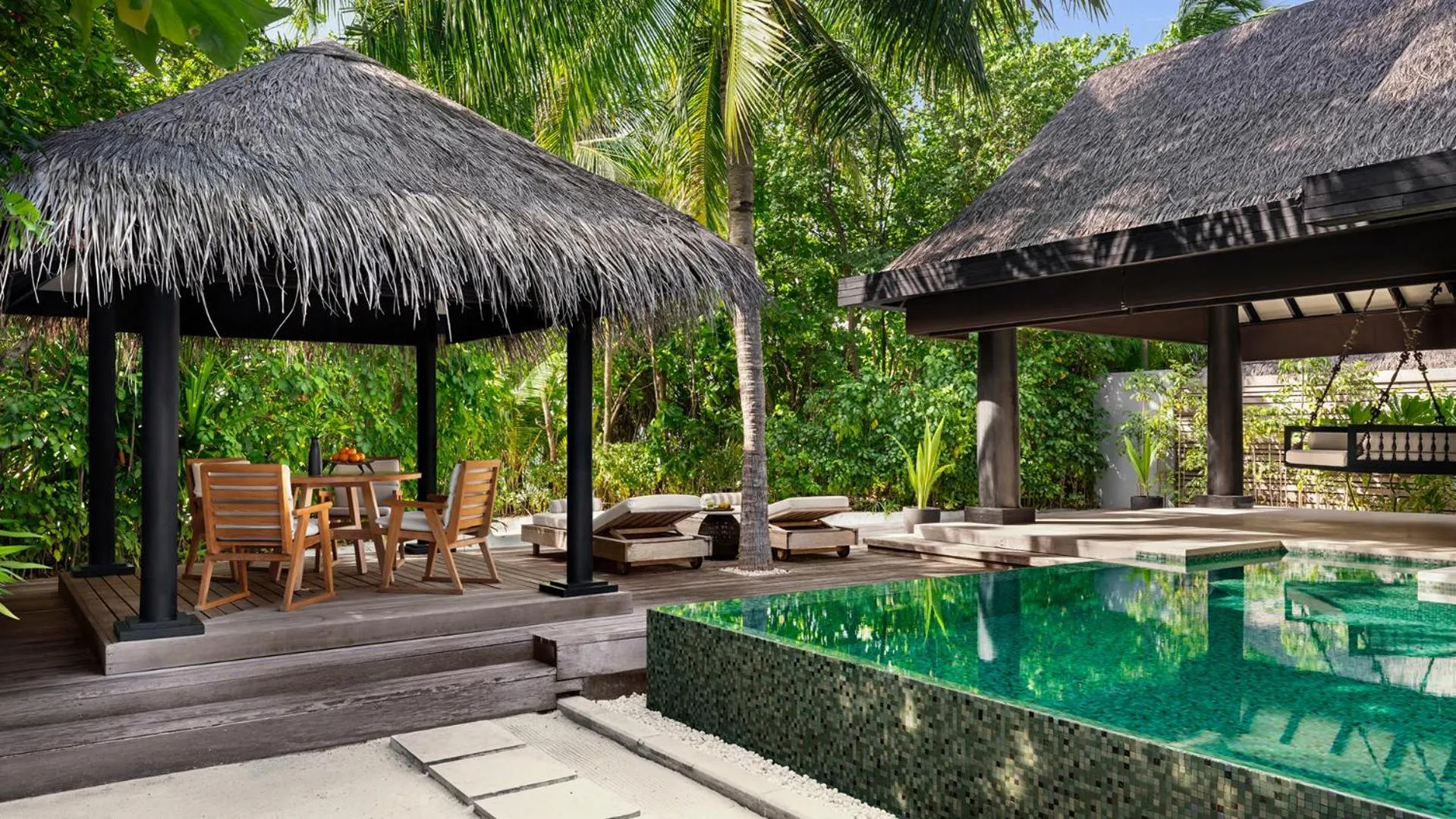 Swimming pool in Naladhu Private Island Maldives