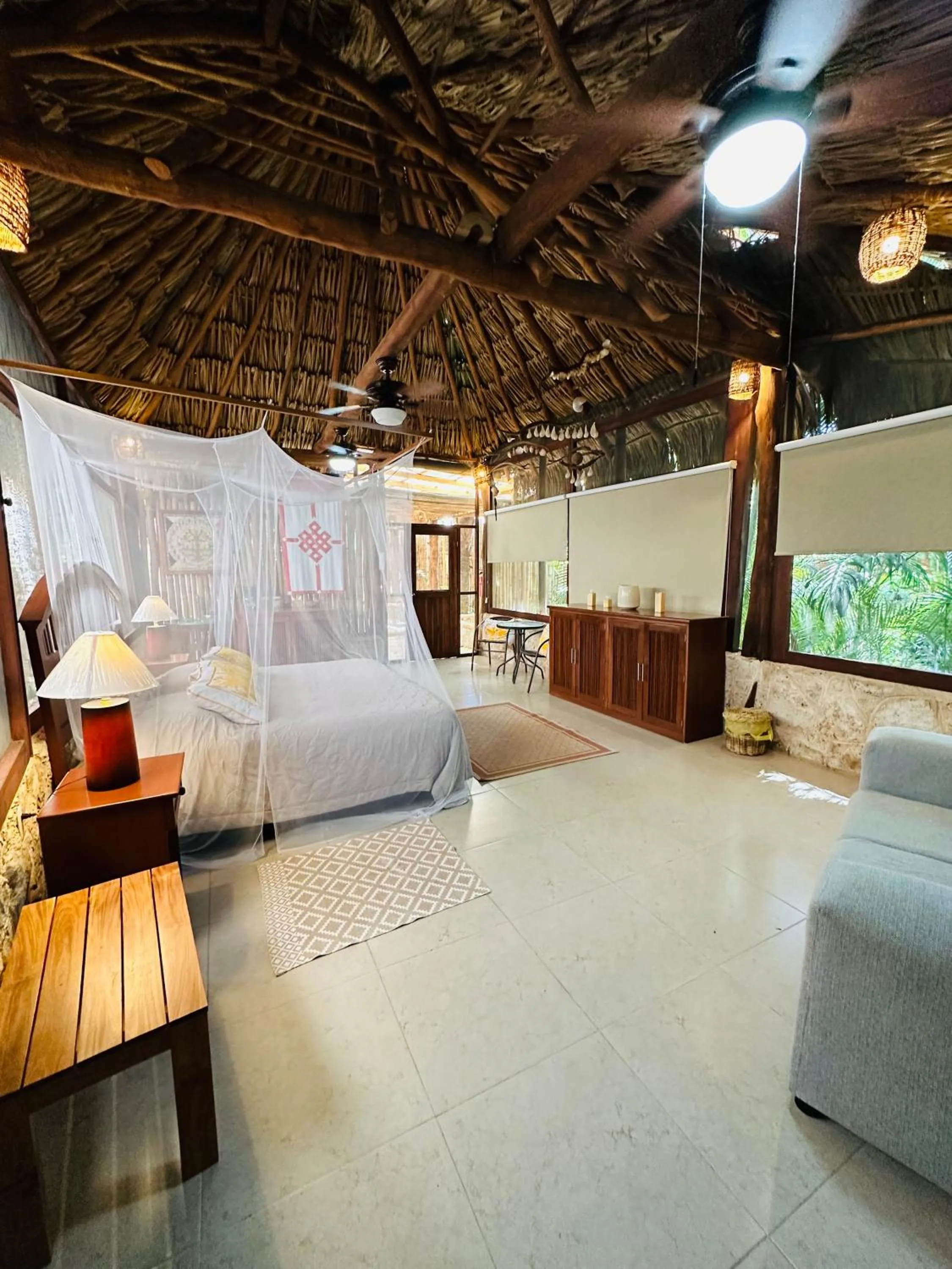 Bed in Casa Quetzal Hotel