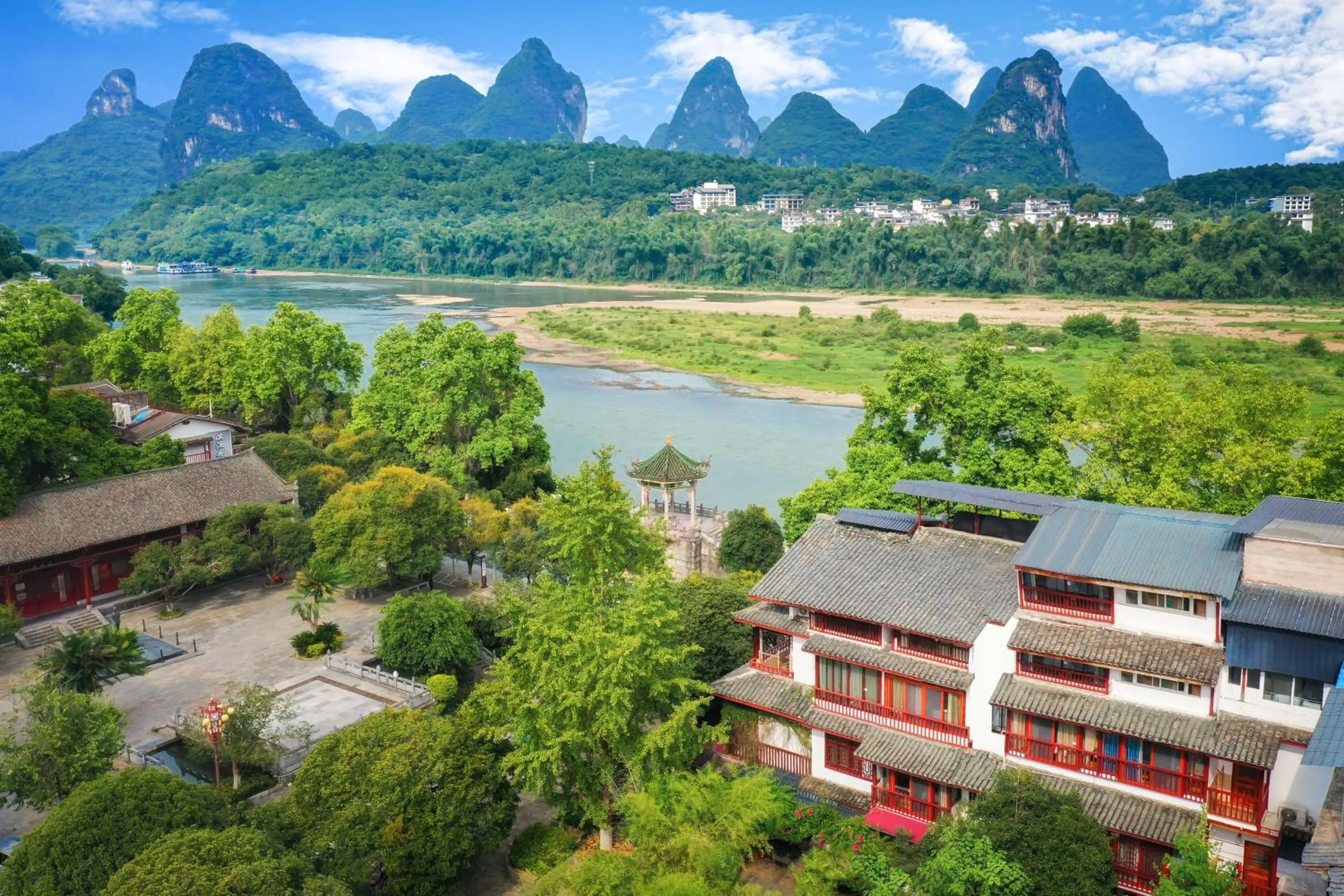 Property building in Yangshuo River View Hotel