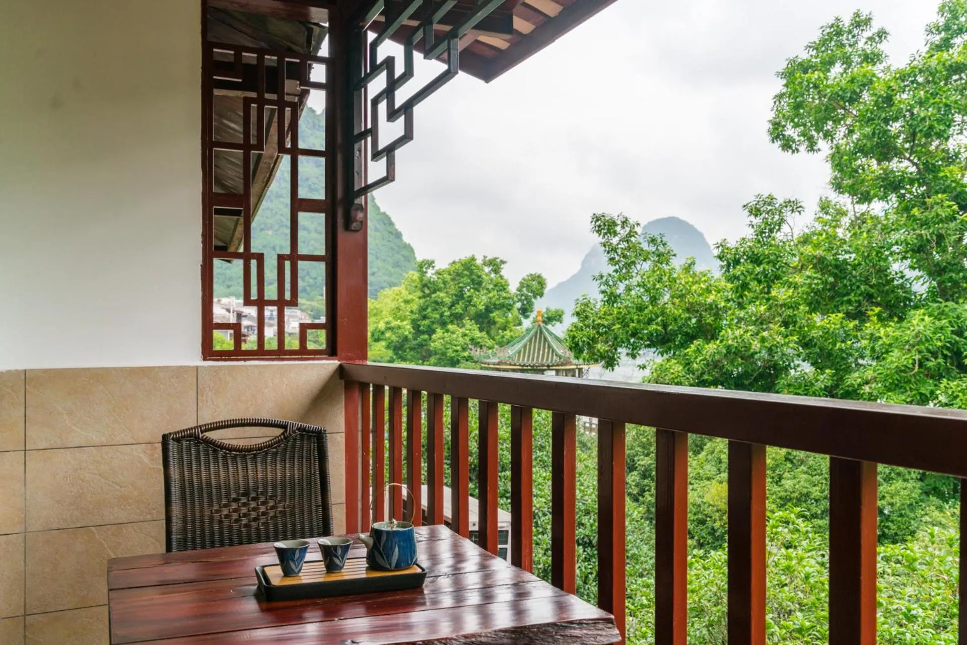 Balcony/Terrace in Yangshuo River View Hotel