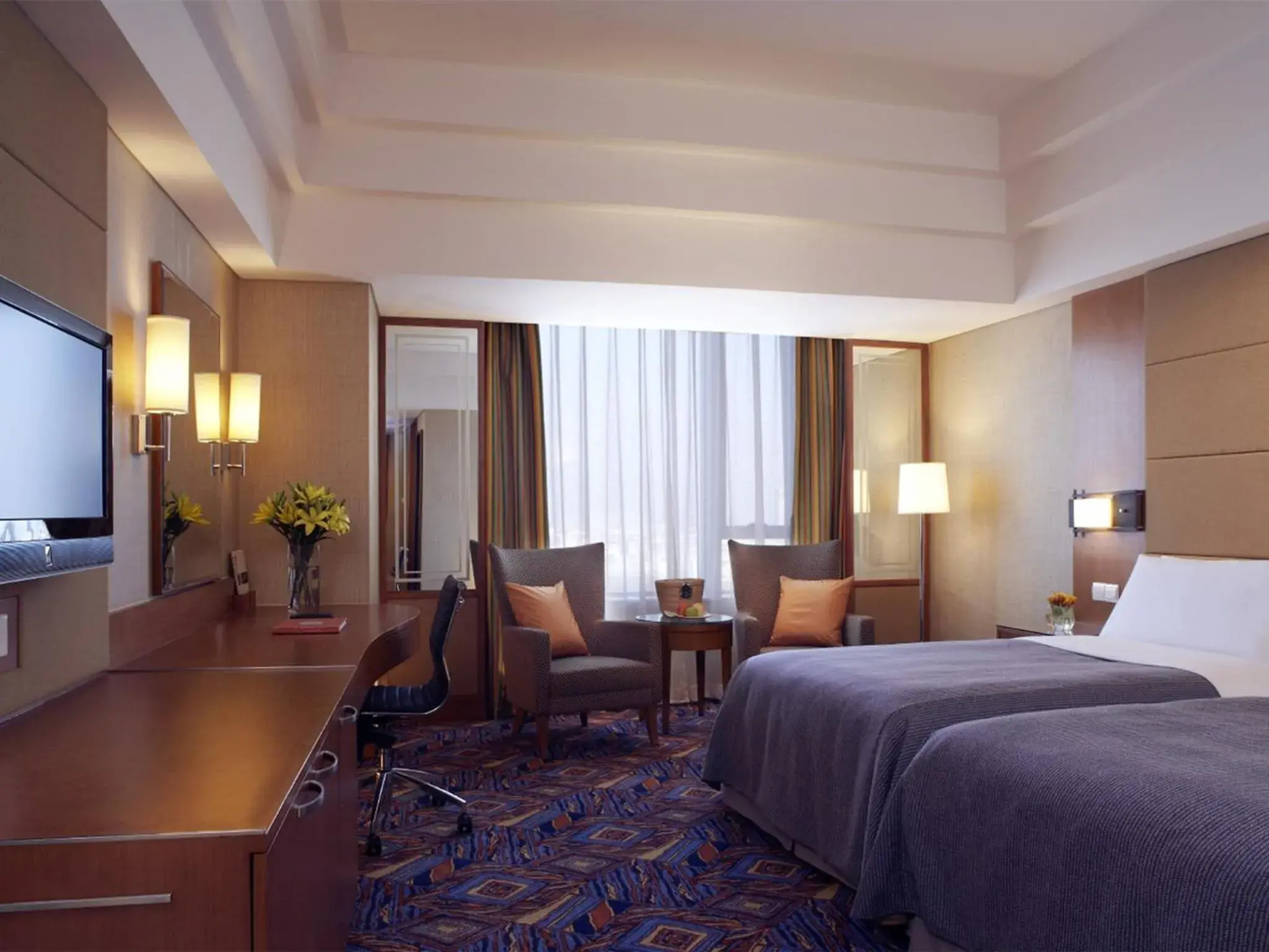 Bedroom, Bed in Shangri-La Baotou Bedroom, Bed in Shangri-La Baotou