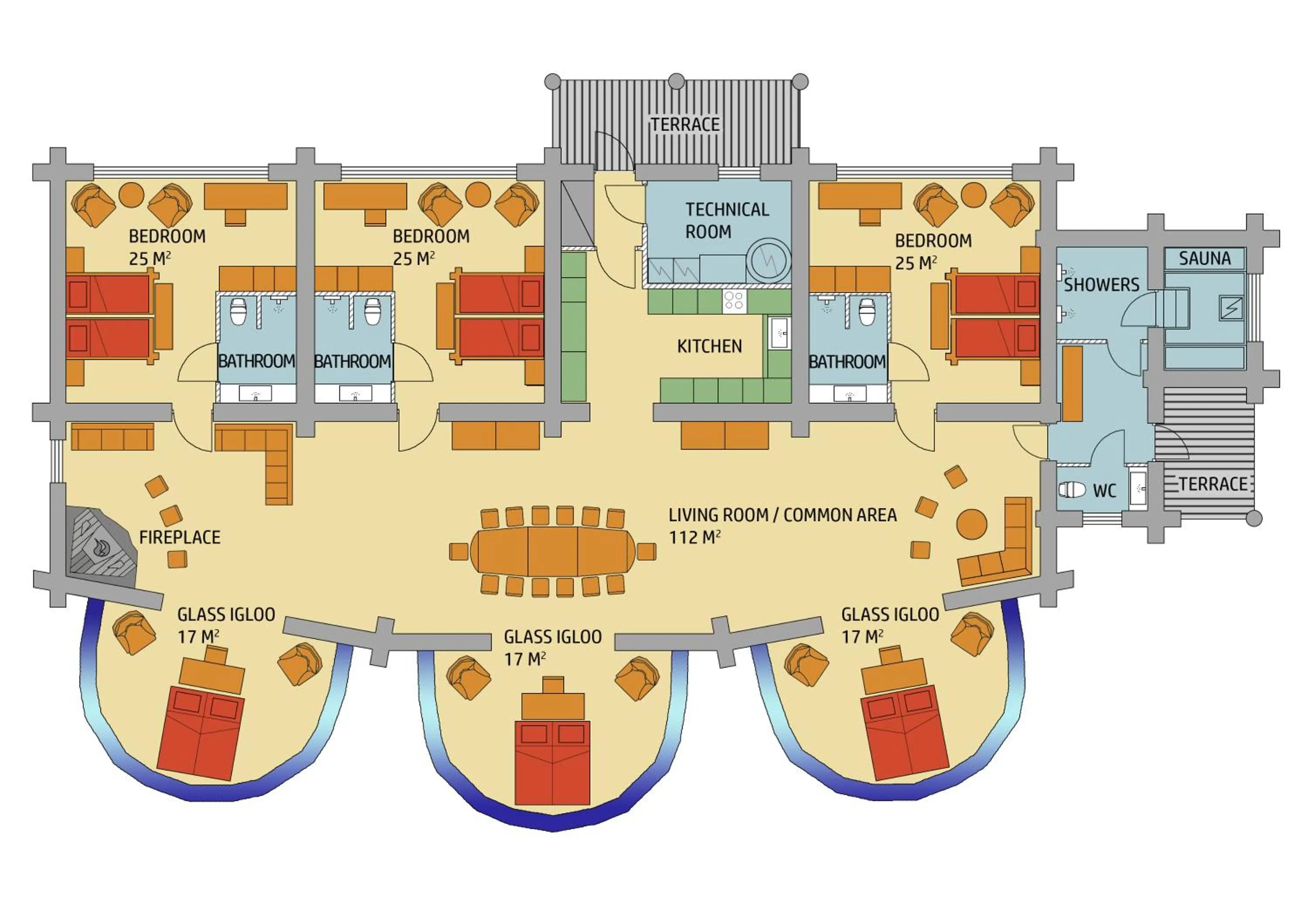 Property building in Kakslauttanen Arctic Resort - Igloos and Chalets