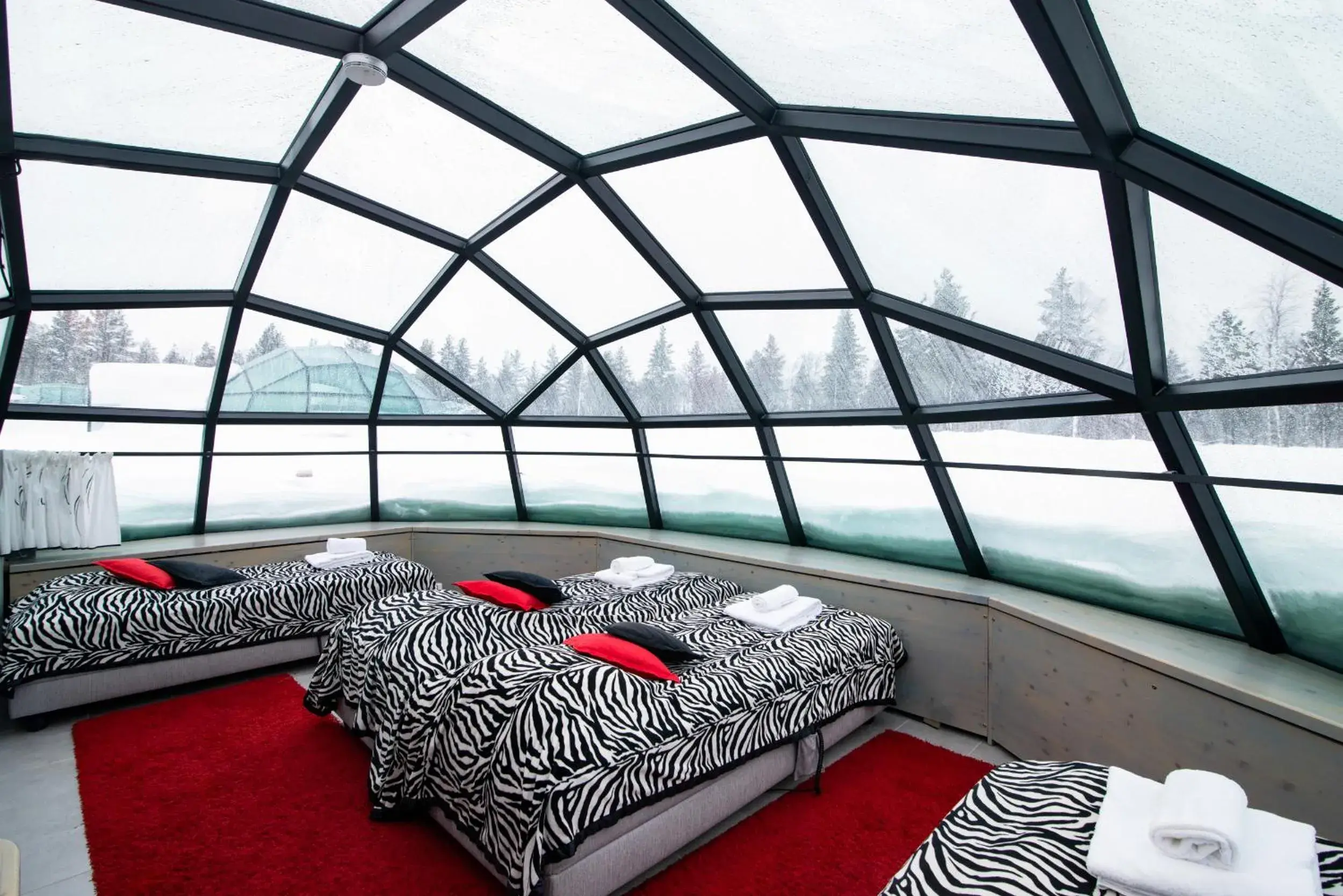 Bed in Kakslauttanen Arctic Resort - Igloos and Chalets Bed in Kakslauttanen Arctic Resort - Igloos and Chalets