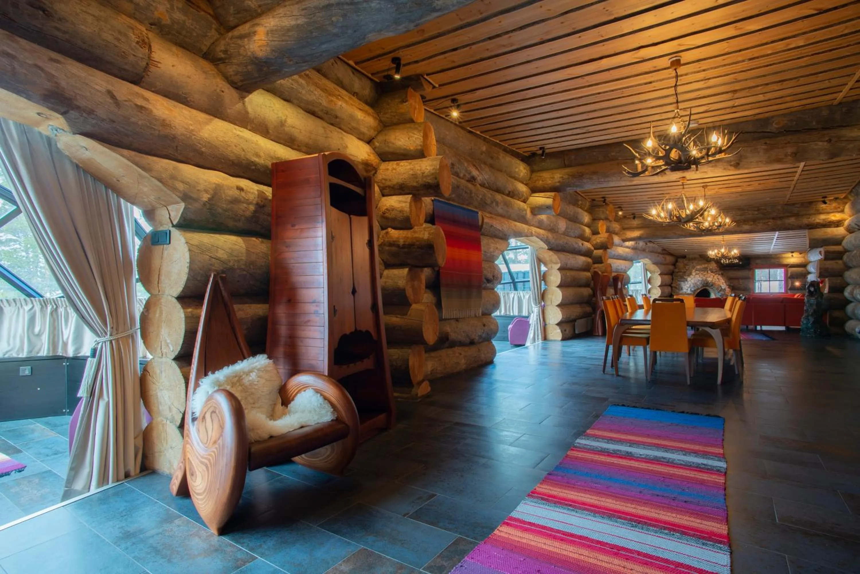 Living room in Kakslauttanen Arctic Resort - Igloos and Chalets