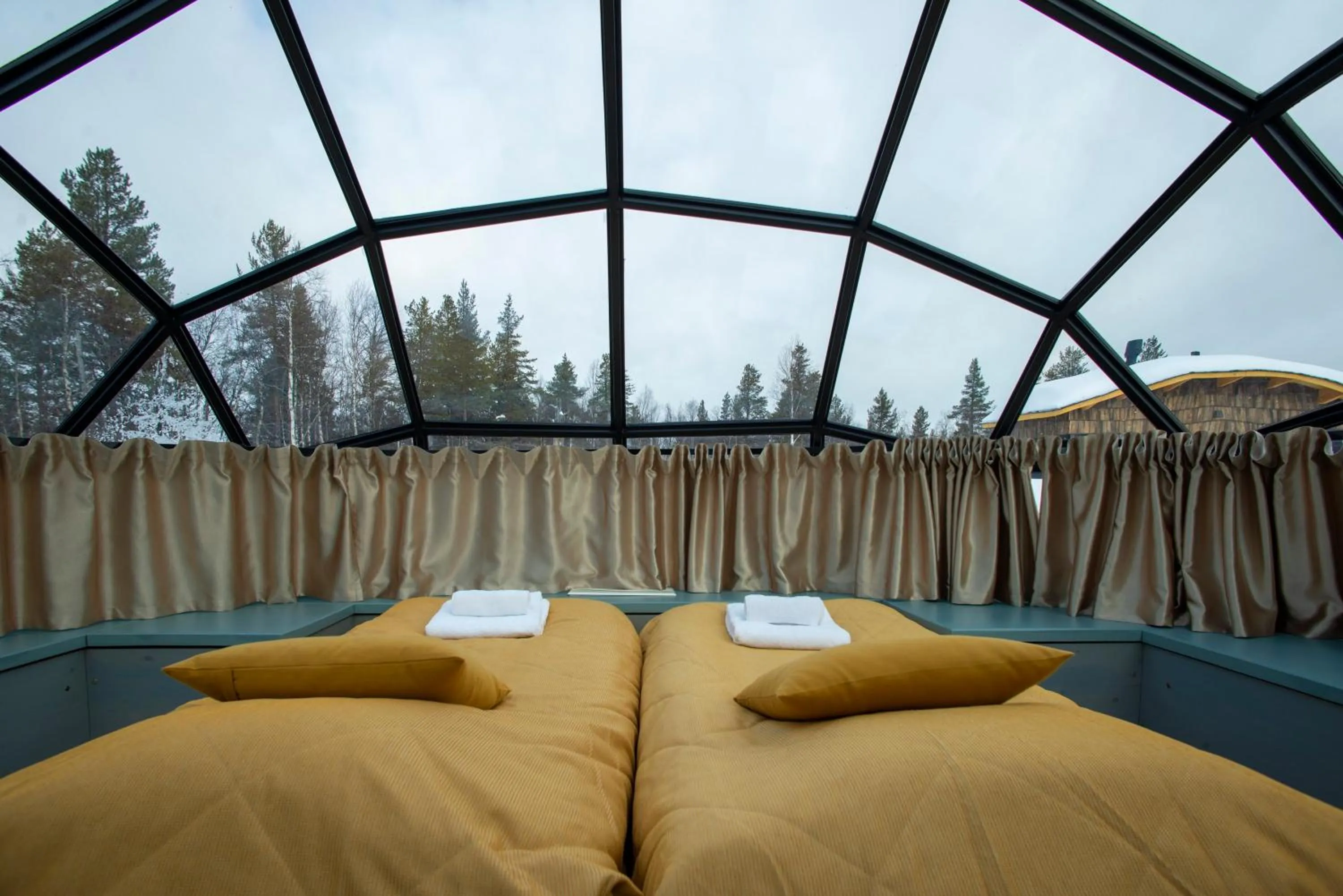 Bed in Kakslauttanen Arctic Resort - Igloos and Chalets