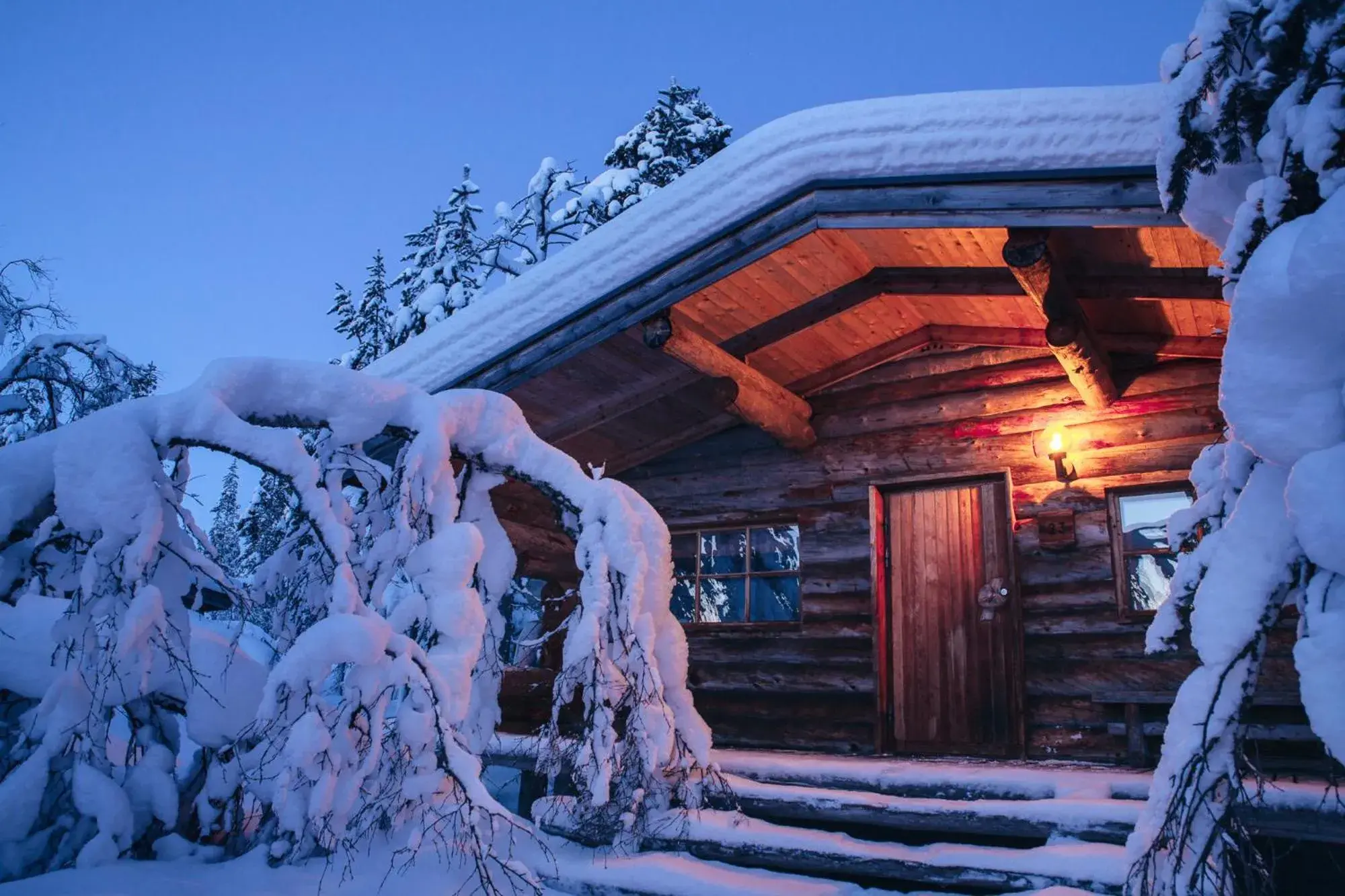 Facade/entrance in Kakslauttanen Arctic Resort - Igloos and Chalets Facade/entrance in Kakslauttanen Arctic Resort - Igloos and Chalets