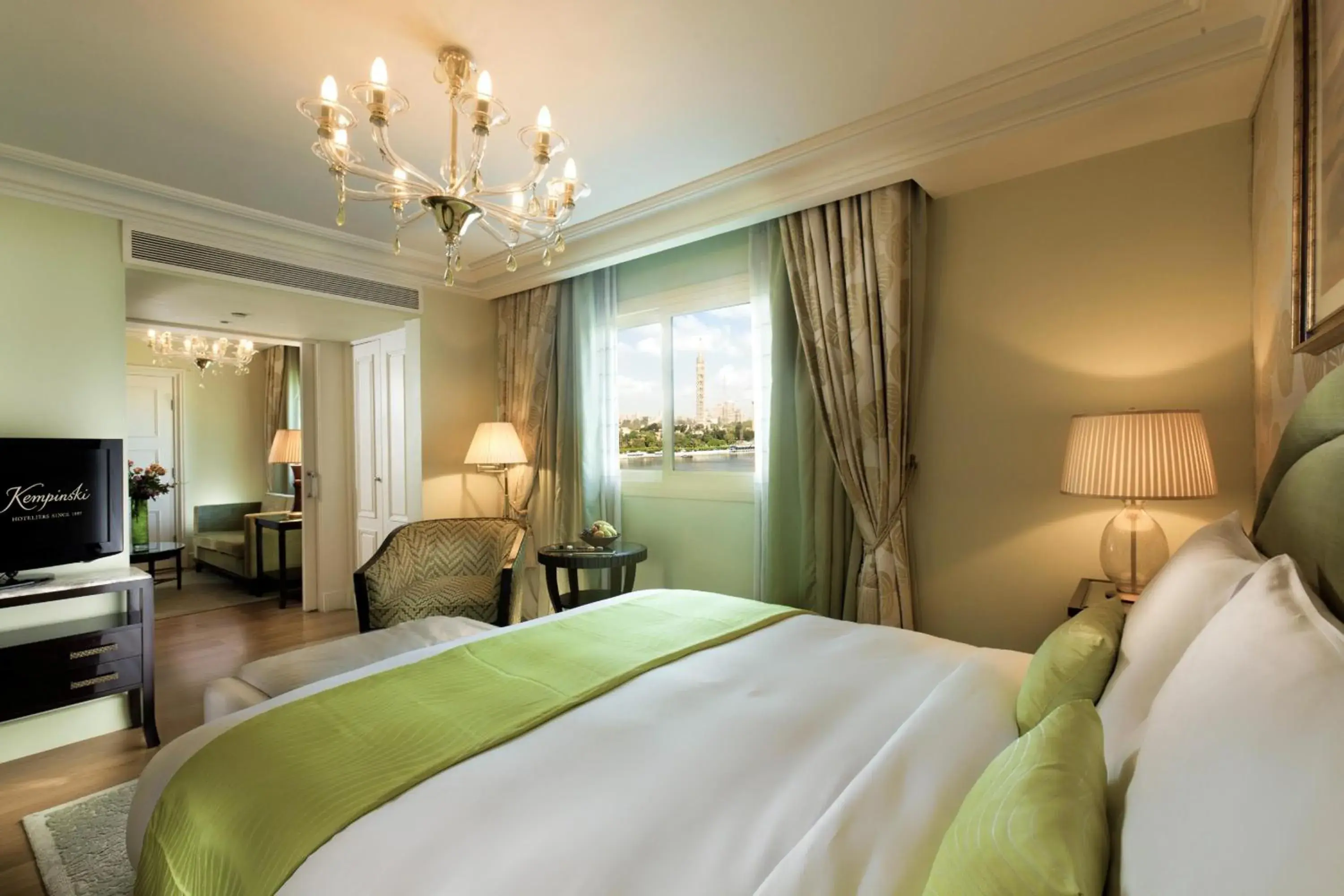 Photo of the whole room, Bed in Kempinski Nile Hotel, Cairo Photo of the whole room, Bed in Kempinski Nile Hotel, Cairo