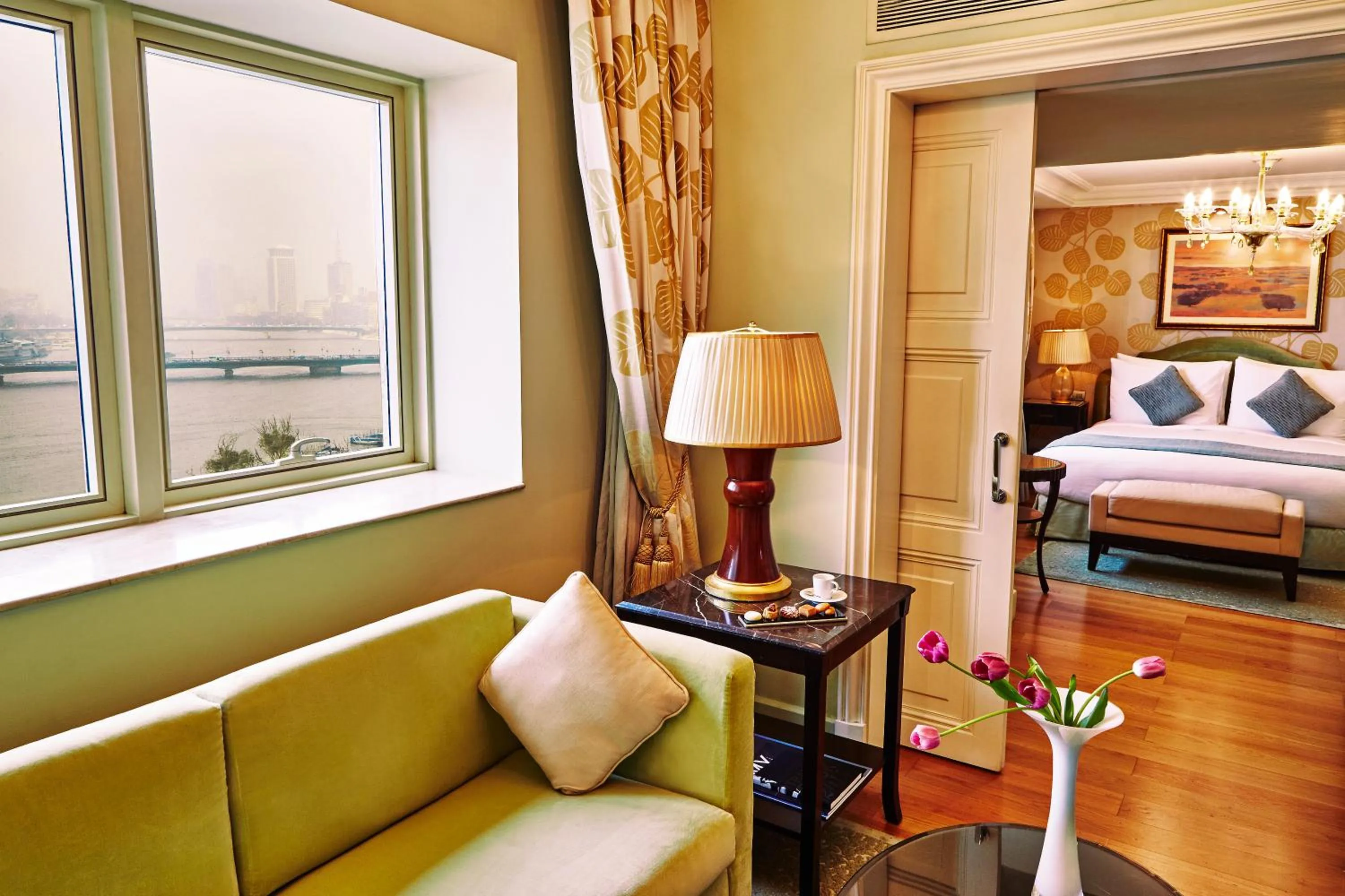 Bed in Kempinski Nile Hotel, Cairo