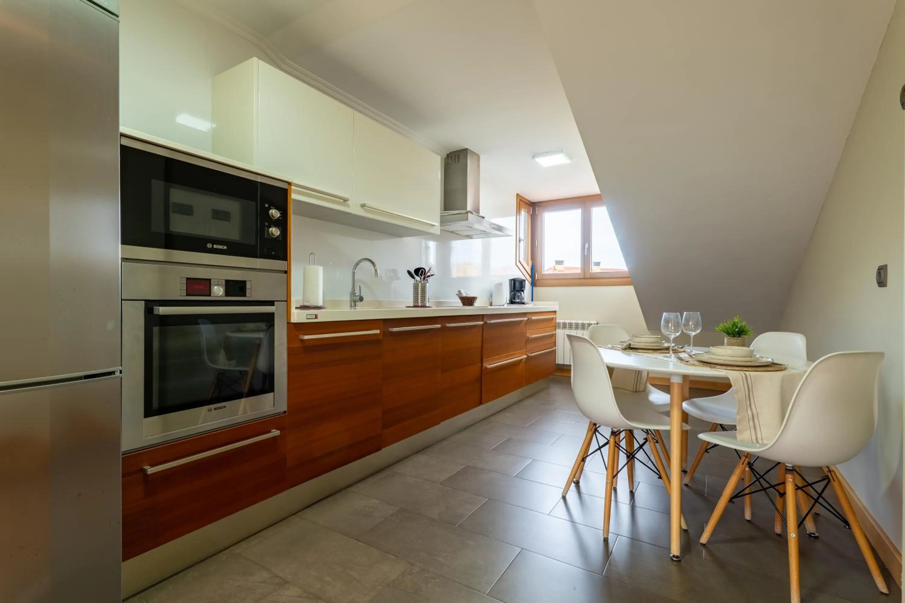 Kitchen or kitchenette in Apartamentos Albatros