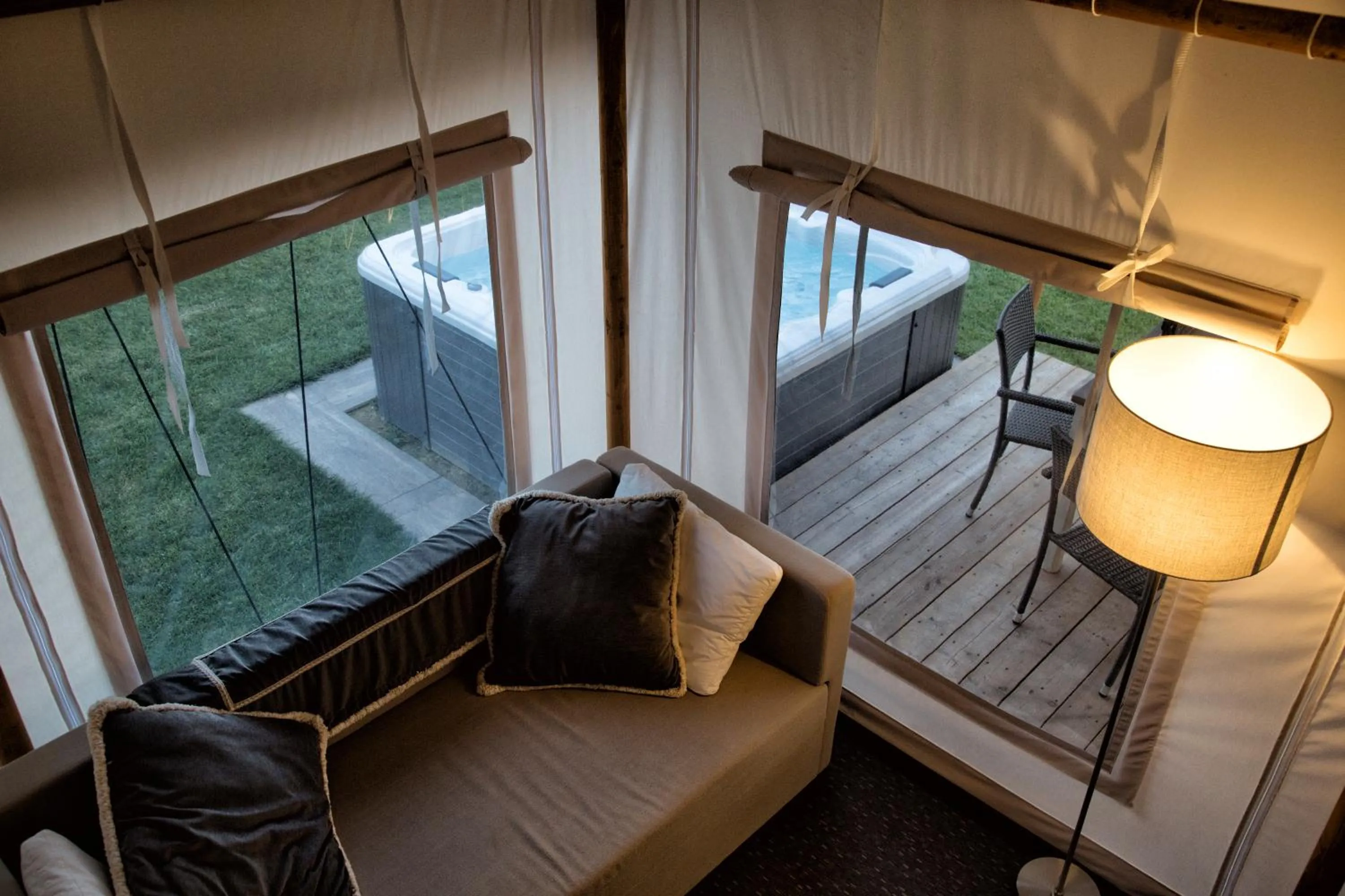 View (from property/room), Bed in Villaggio La Pescaccia