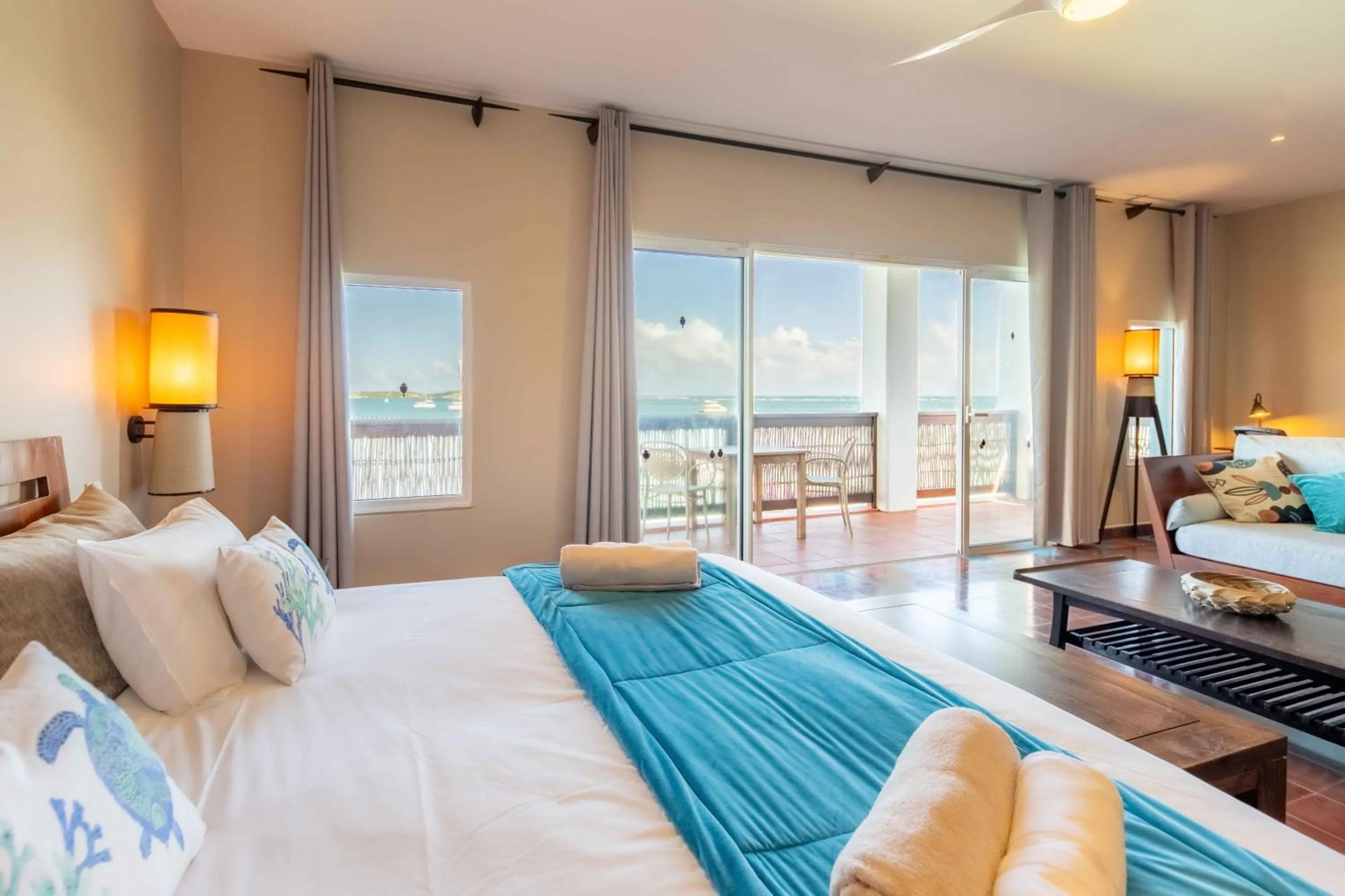 Bed in Les Villas du Lagon