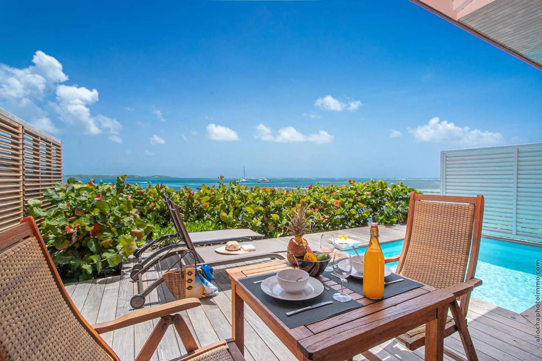 Balcony/Terrace in Les Villas du Lagon