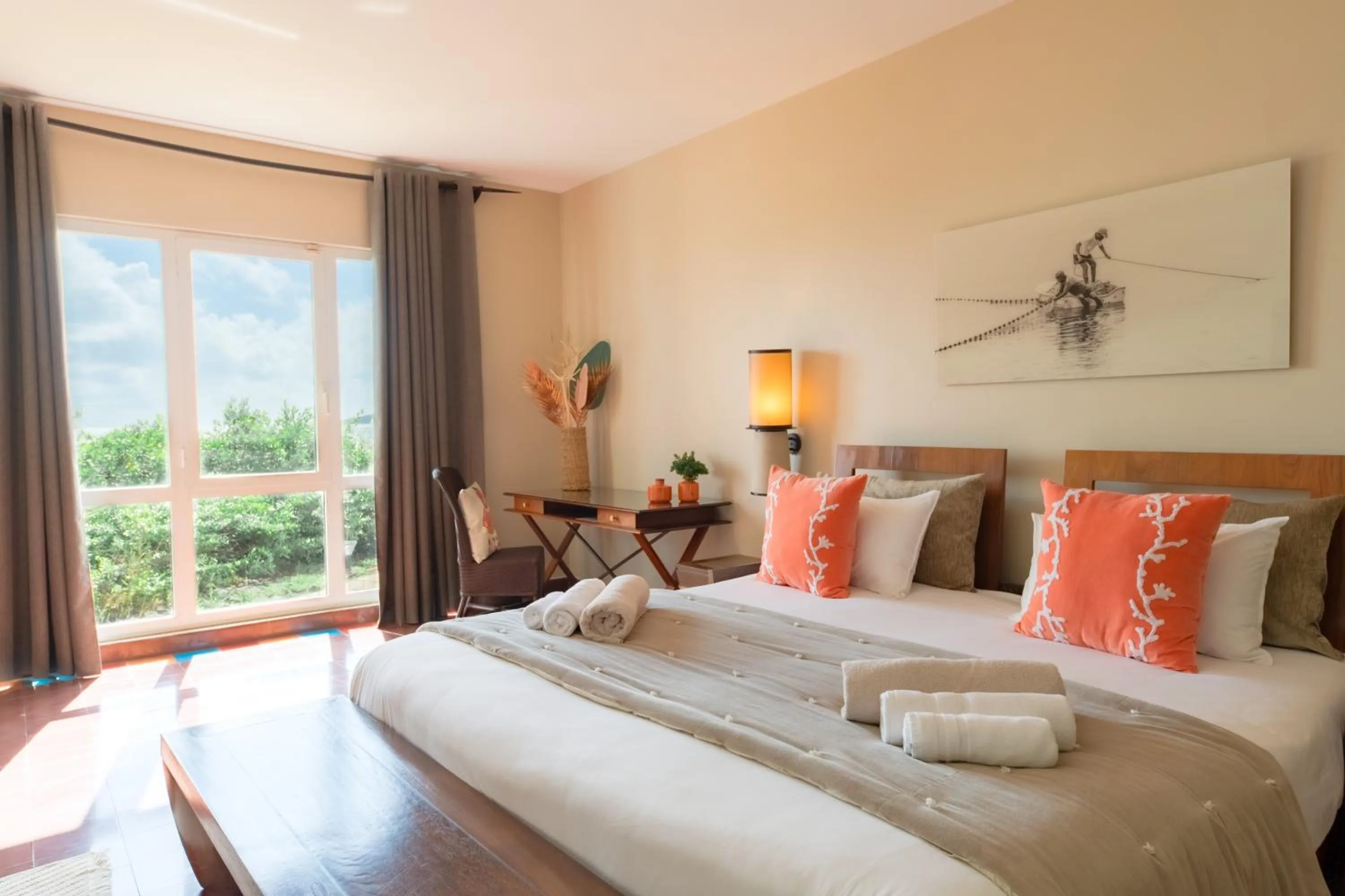 Bed in Les Villas du Lagon