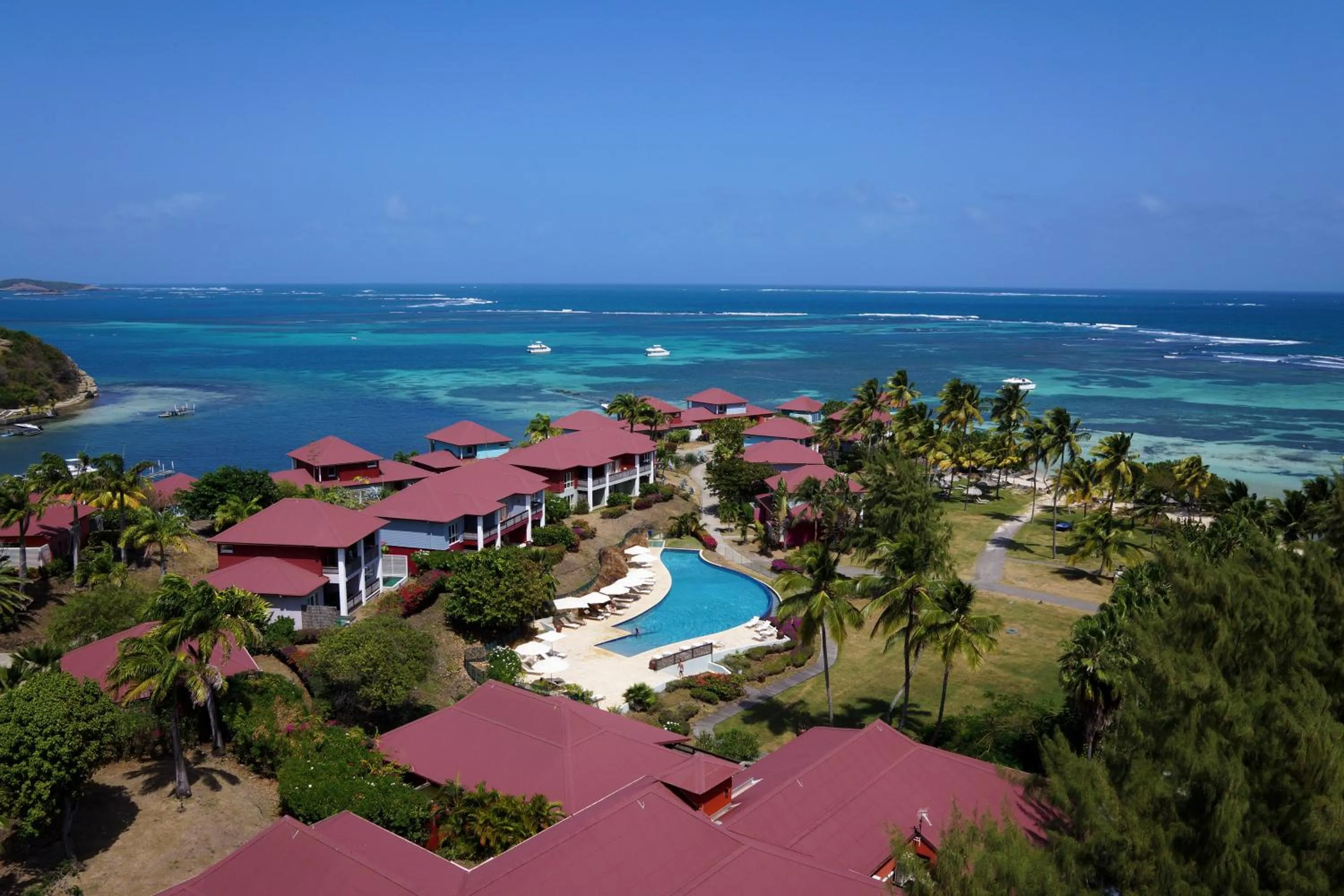 Bird's eye view in Les Villas du Lagon