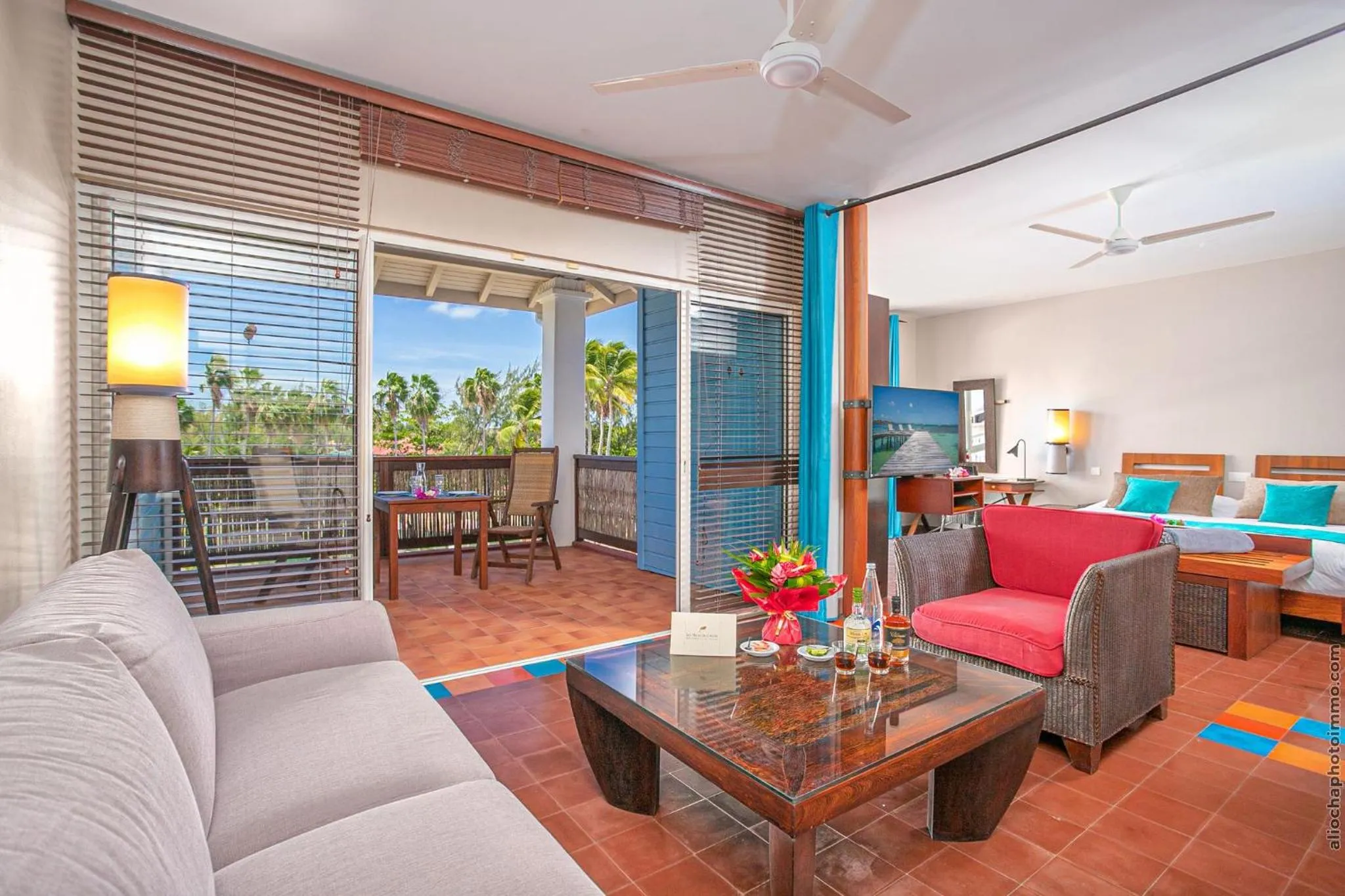 Living room in Les Villas du Lagon