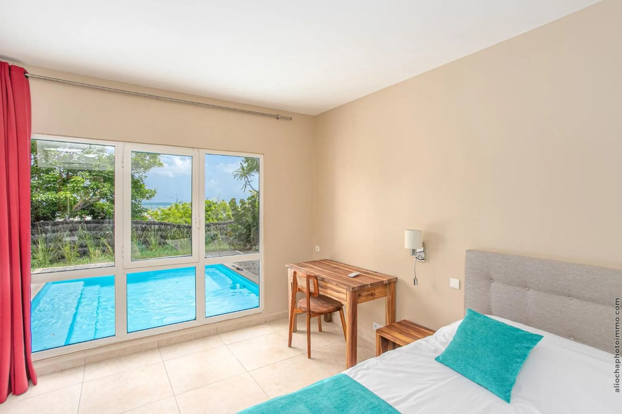 Bed in Les Villas du Lagon