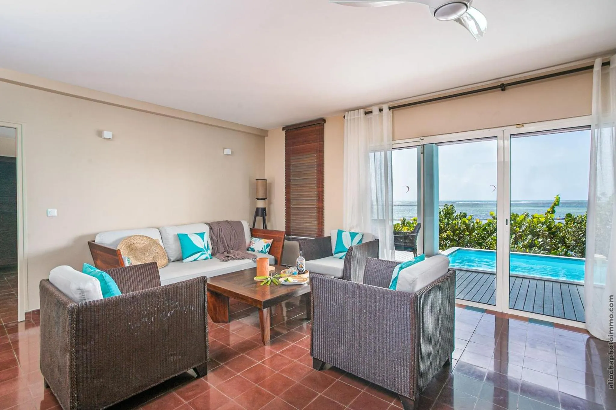 Living room in Les Villas du Lagon