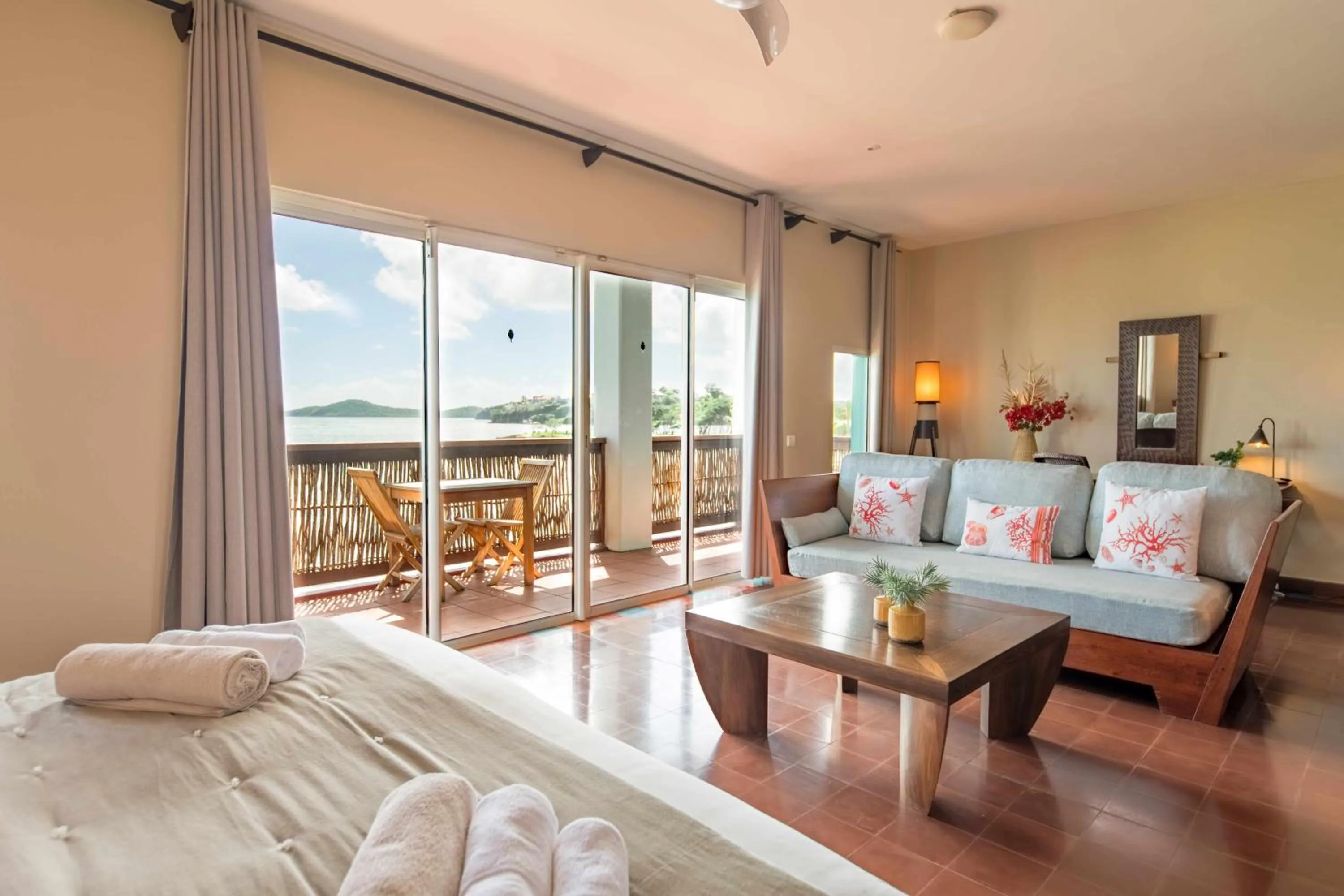 Bed in Les Villas du Lagon