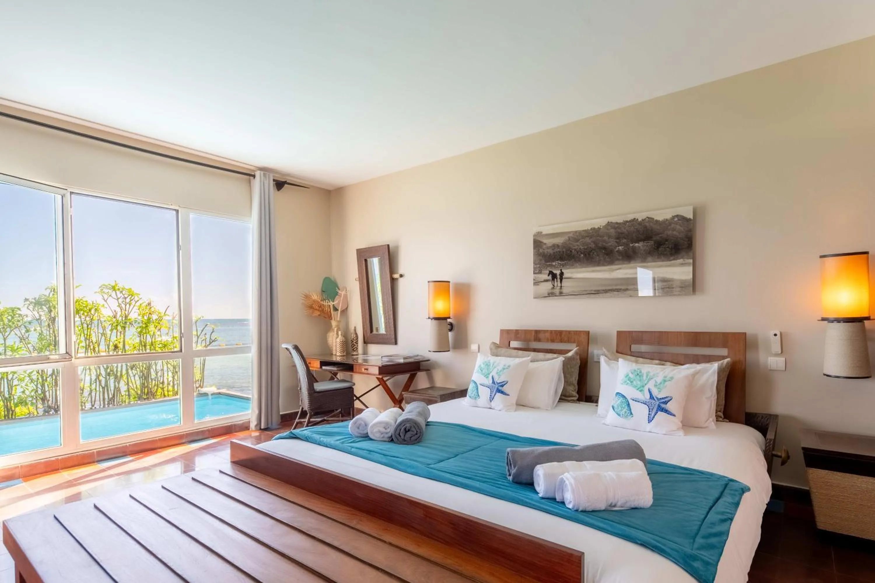 Bed in Les Villas du Lagon