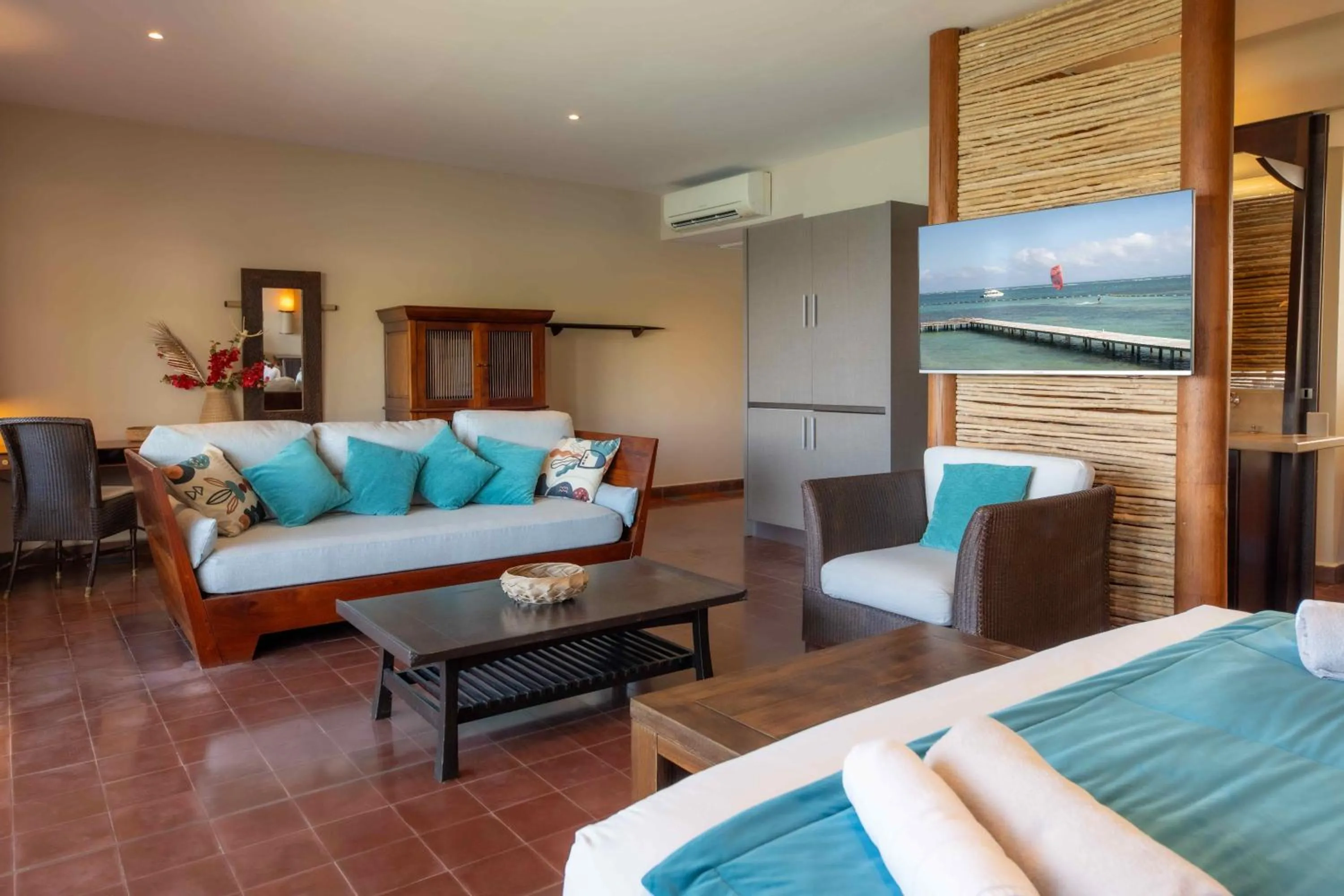 Bed in Les Villas du Lagon