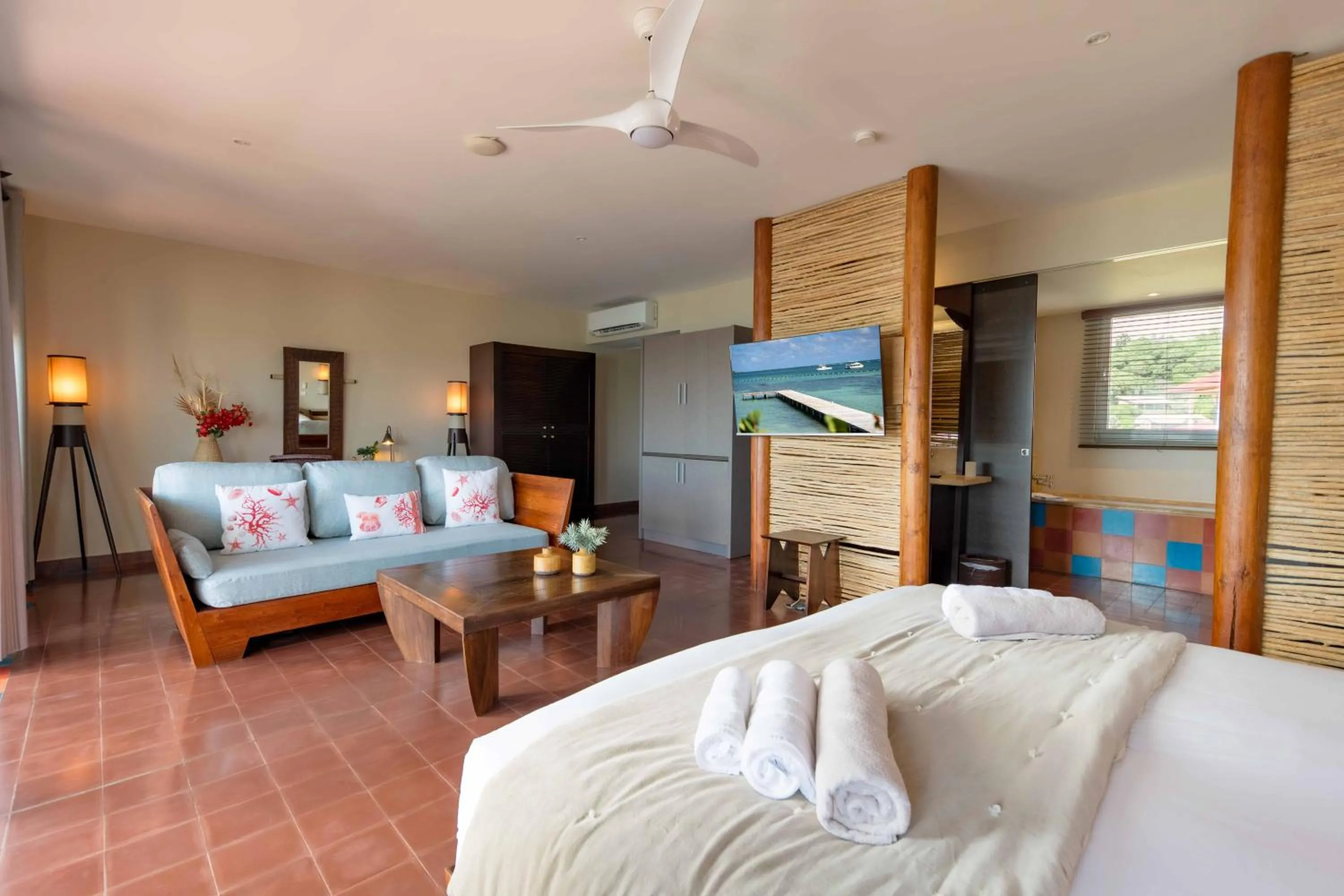 Bed in Les Villas du Lagon