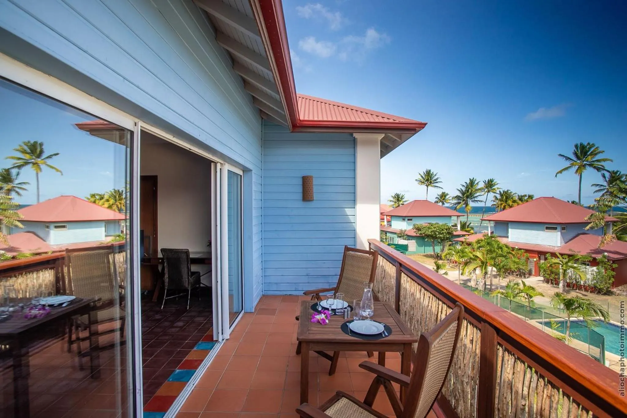 Balcony/Terrace in Les Villas du Lagon