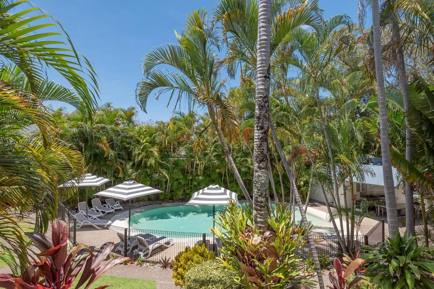 Pool view in Sandy Beach Resort