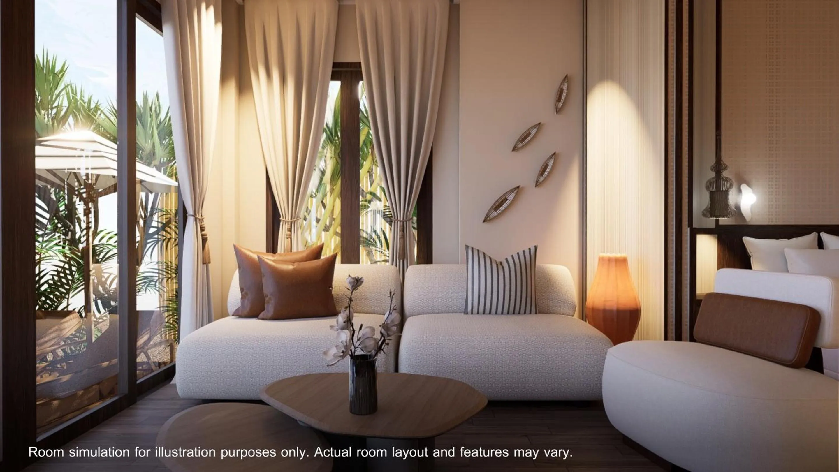Living room, Bed in Railay Village Resort and Spa