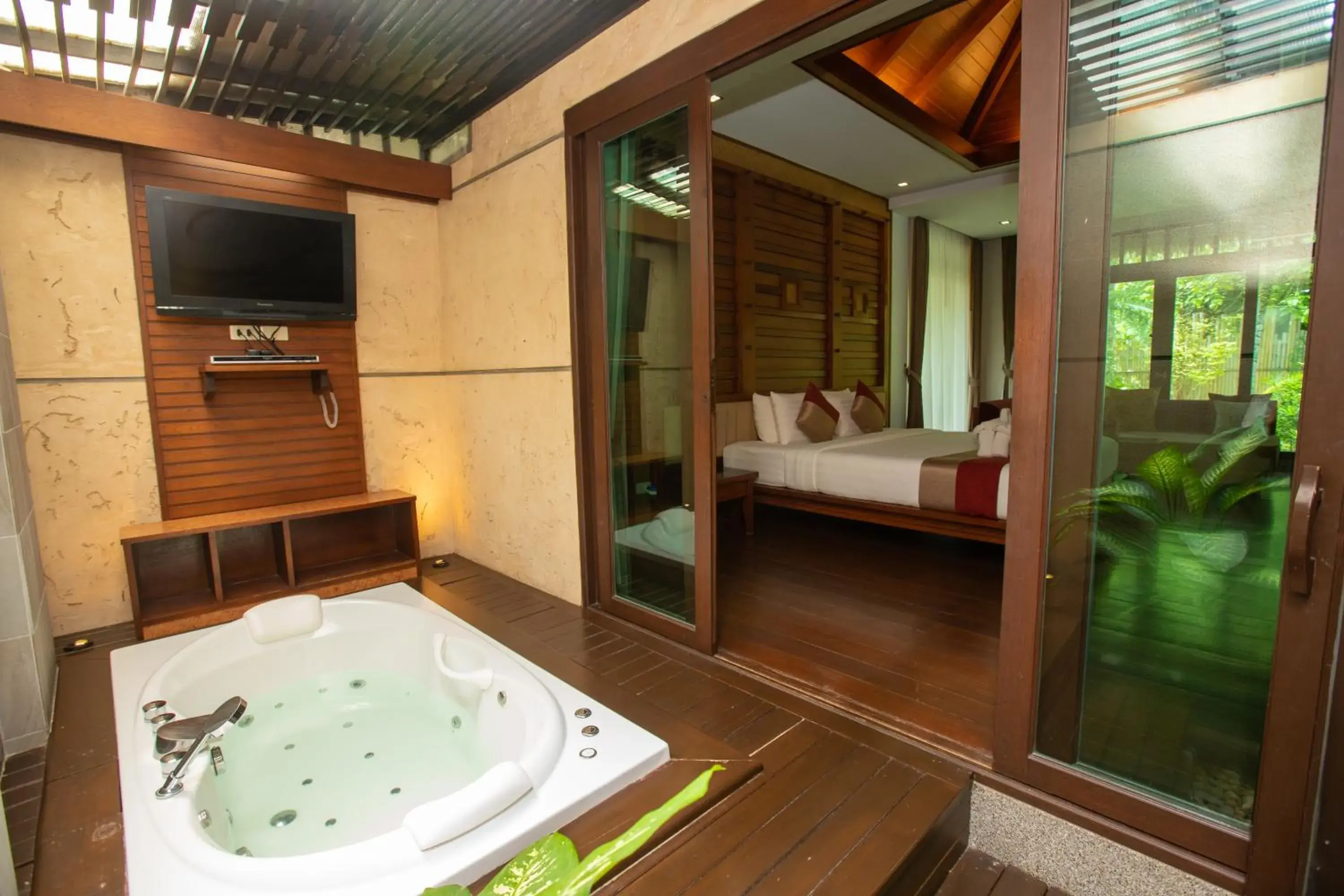 Bath, Bed in Railay Village Resort and Spa Bath, Bed in Railay Village Resort and Spa