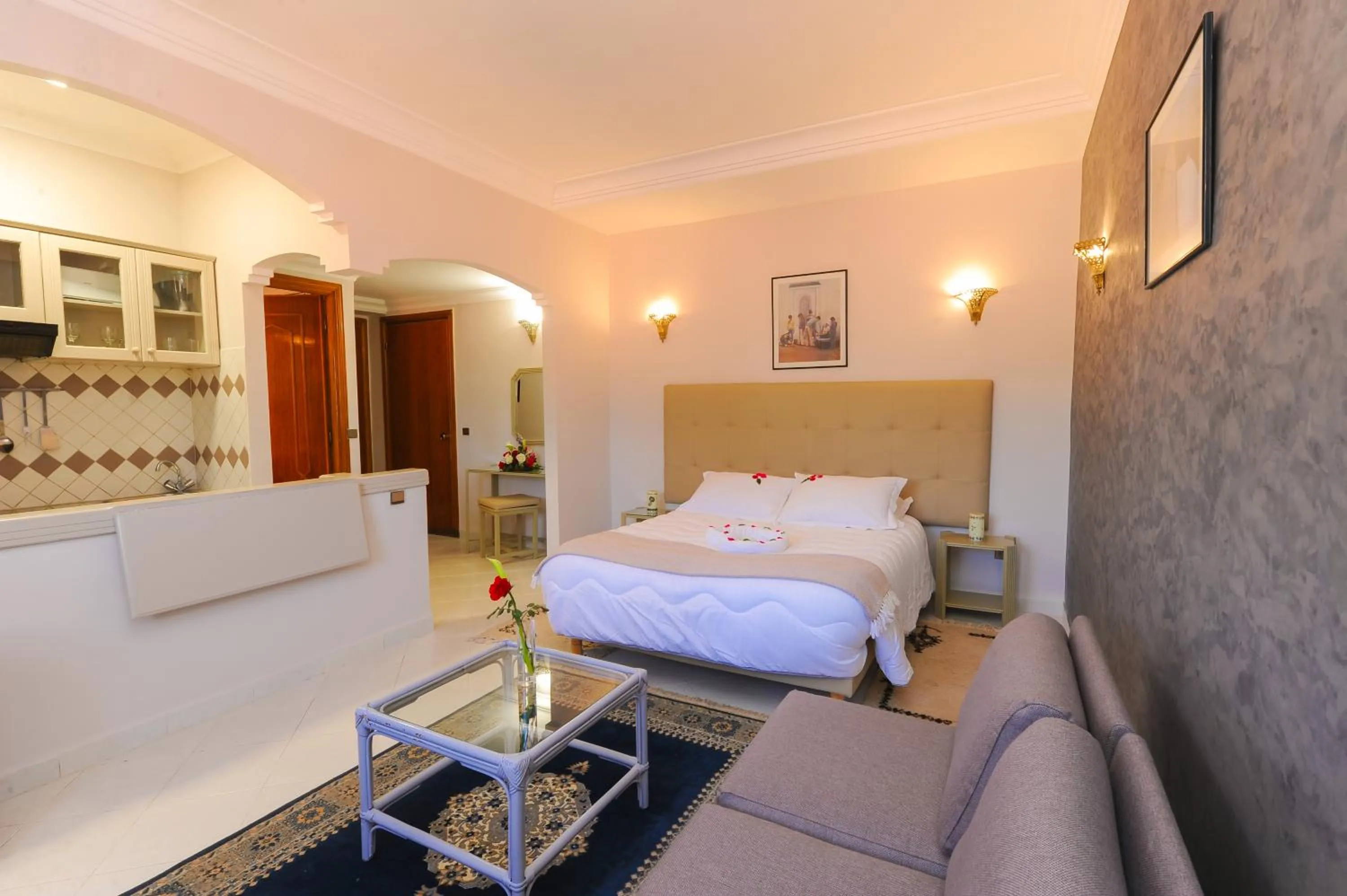 Living room, Bed in Appart-Hotel Amina Resort &amp; Spa