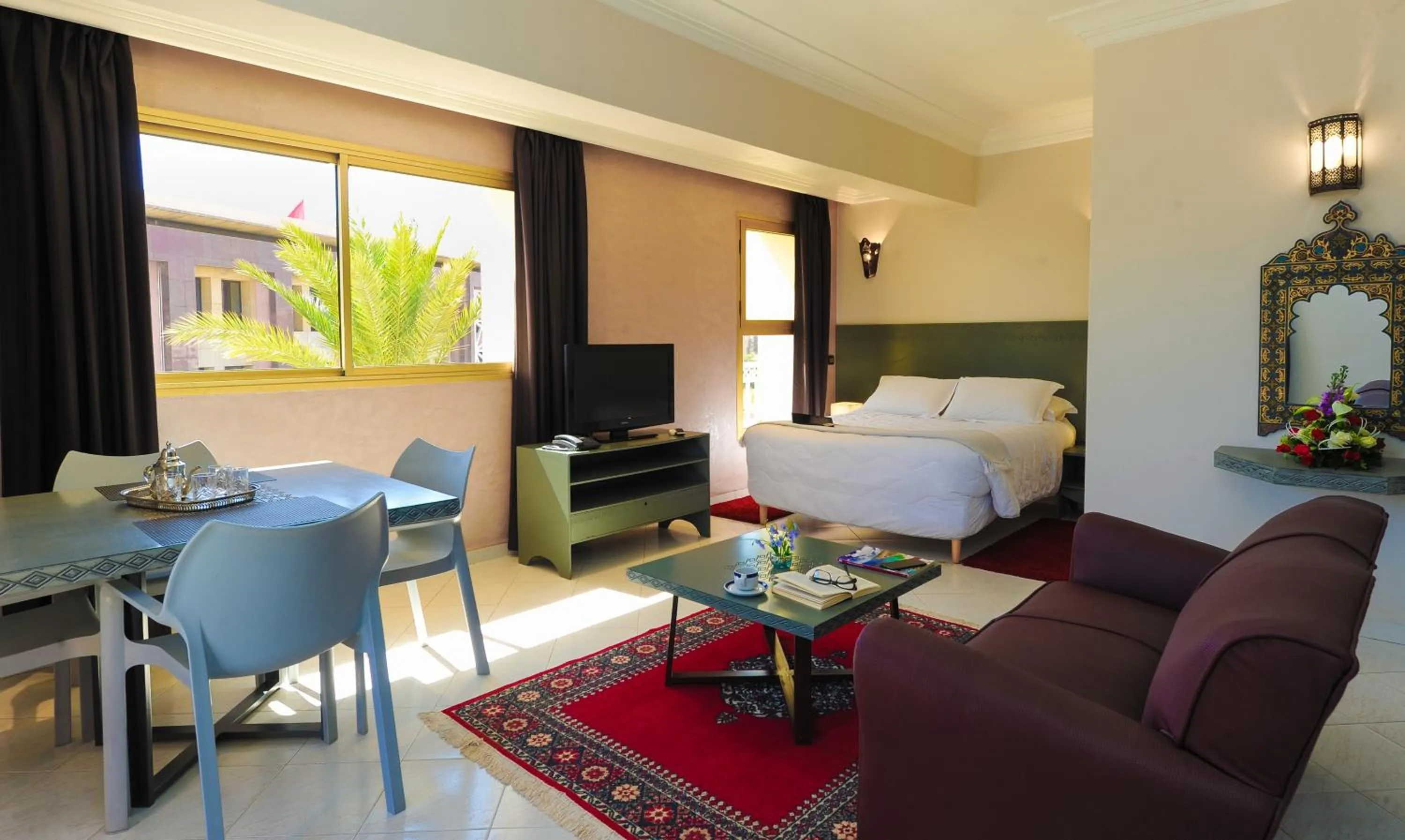 Living room, Bed in Appart-Hotel Amina Resort &amp; Spa