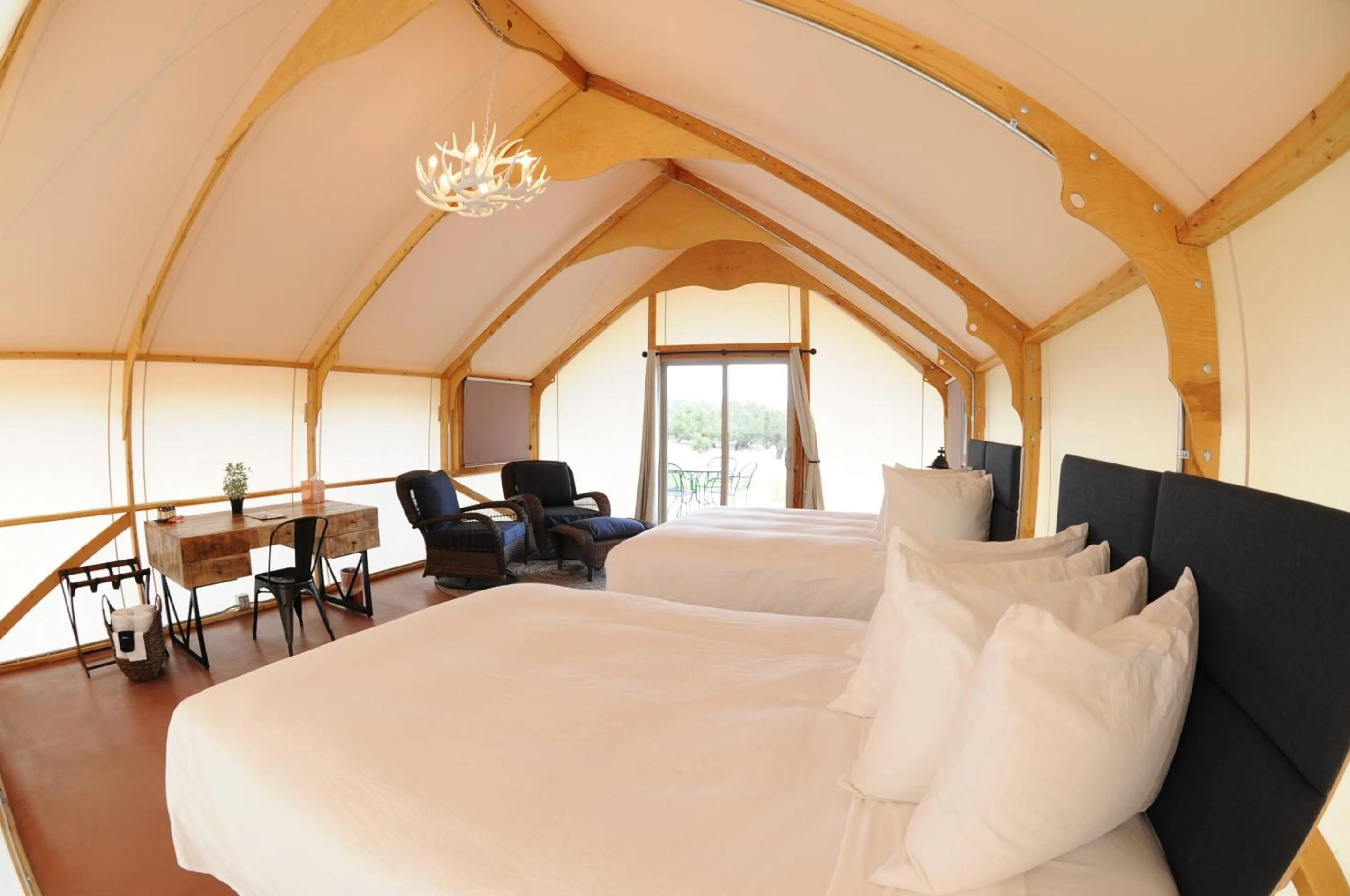 Bed in Royal Gorge Cabins