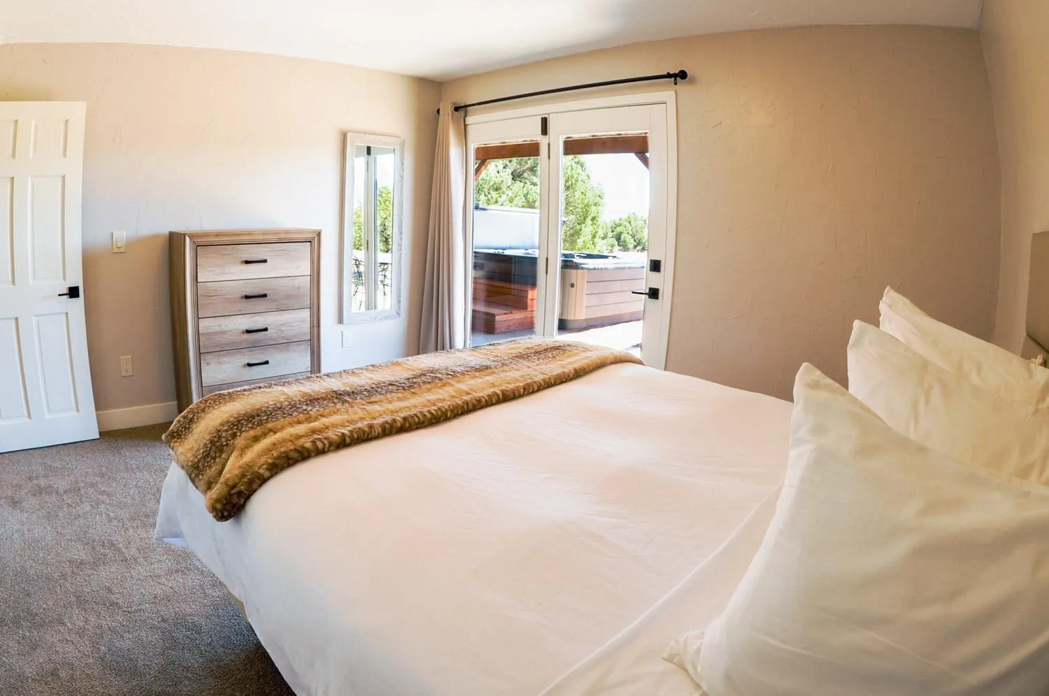 Bed in Royal Gorge Cabins