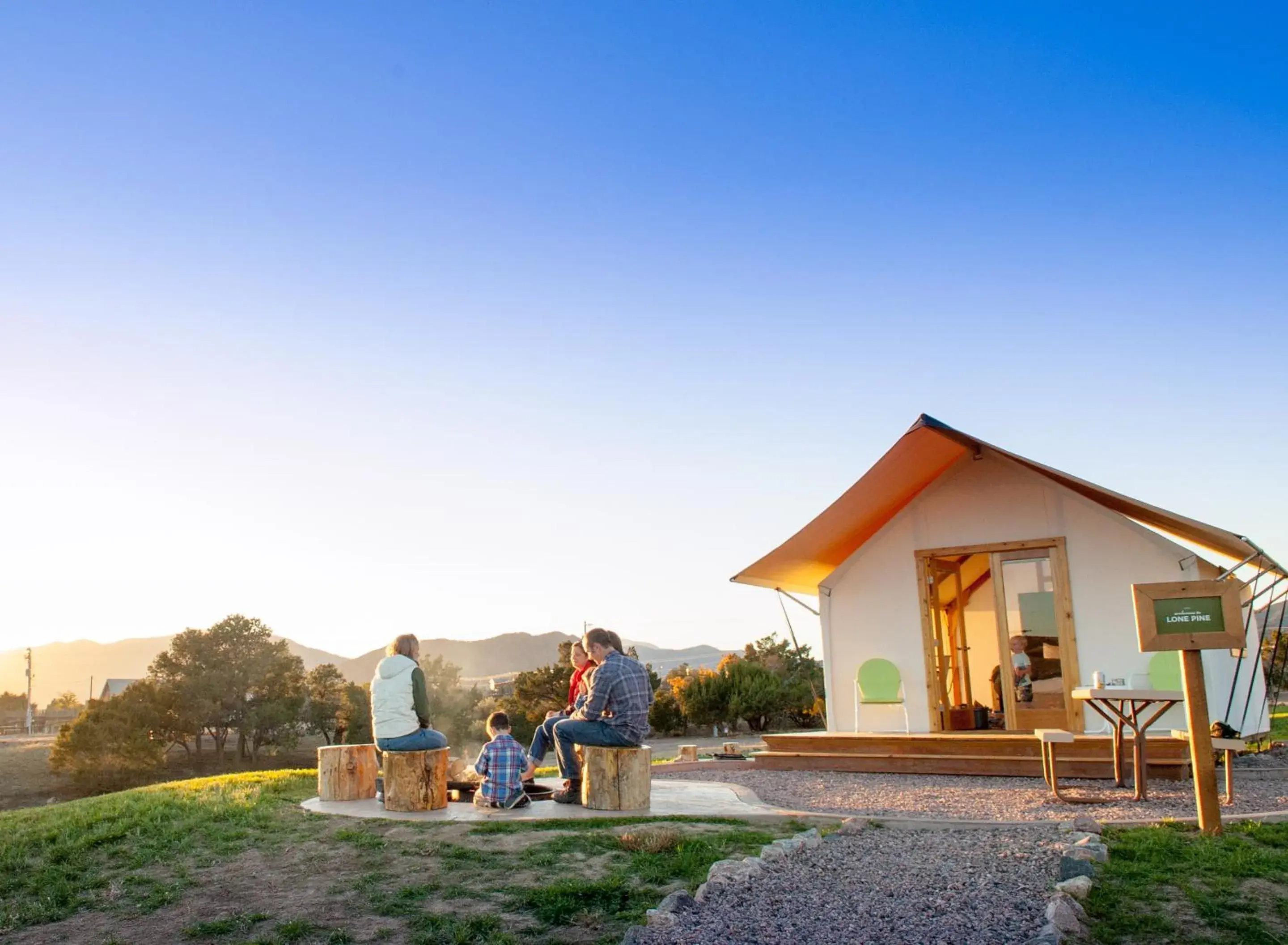 Glamping Tent with Queen Bed in Royal Gorge Cabins Glamping Tent with Queen Bed in Royal Gorge Cabins