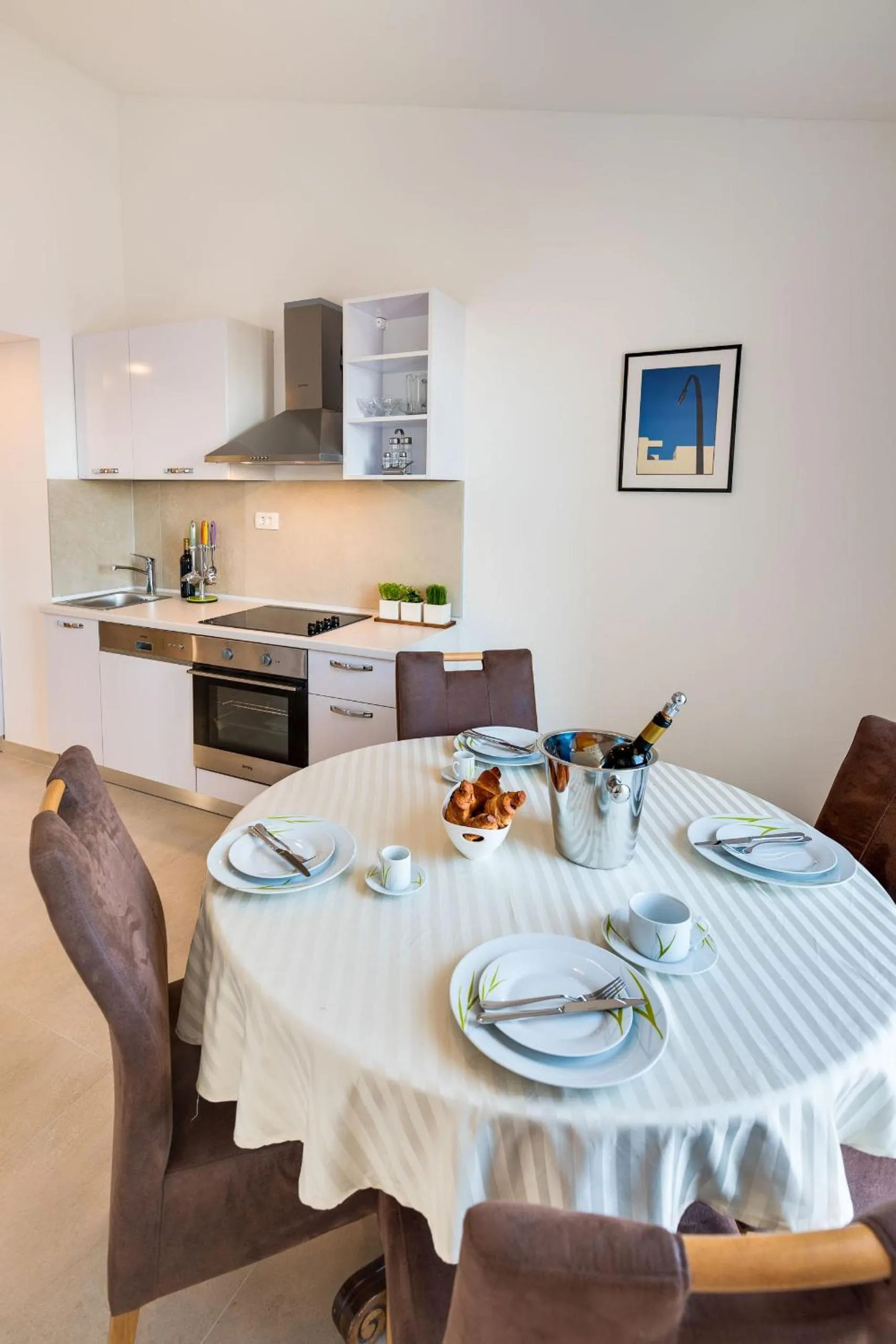 Kitchen or kitchenette in Croatica Suites Podsolarsko