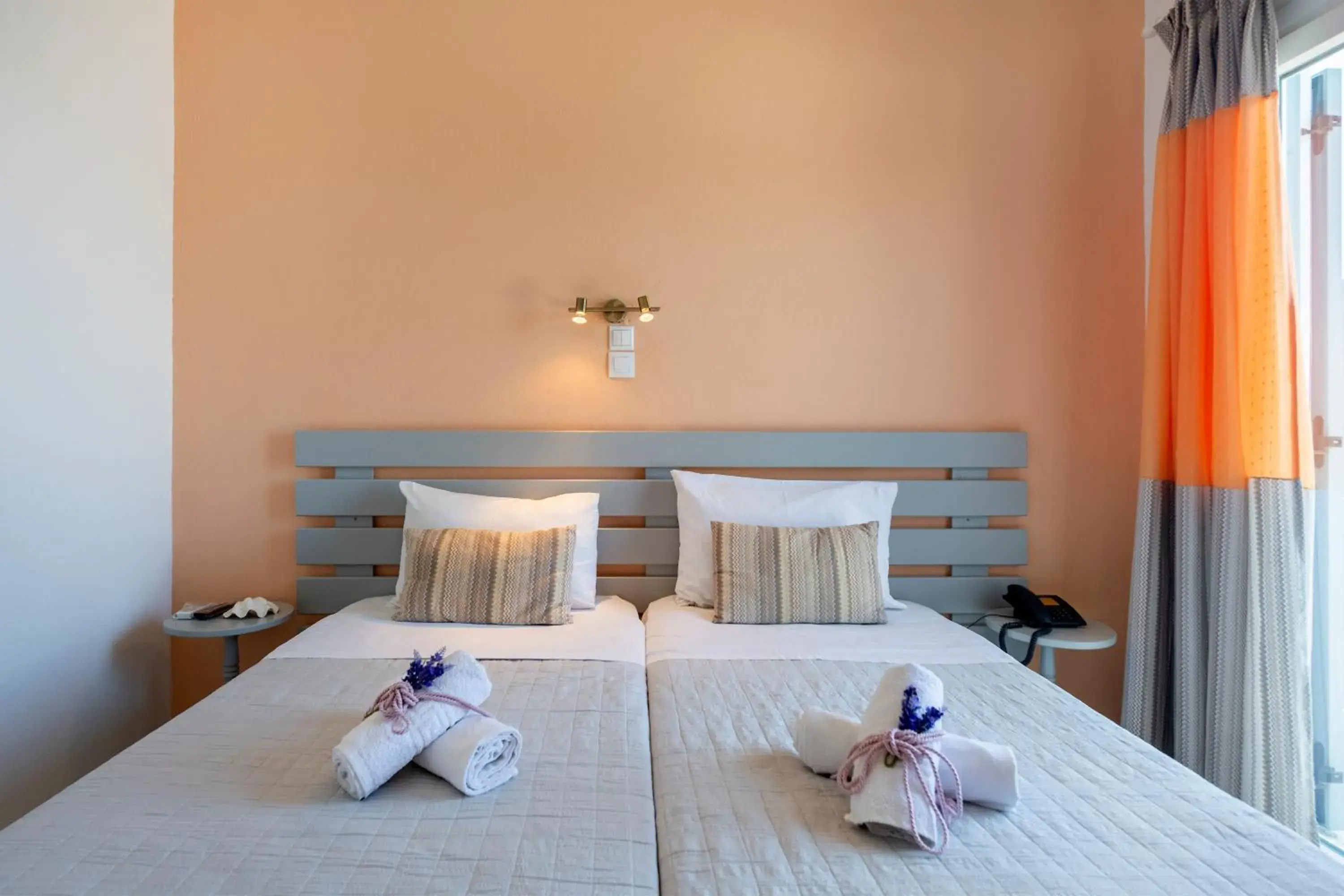 Twin Room with Balcony and Sea View in Stella Hotel Twin Room with Balcony and Sea View in Stella Hotel