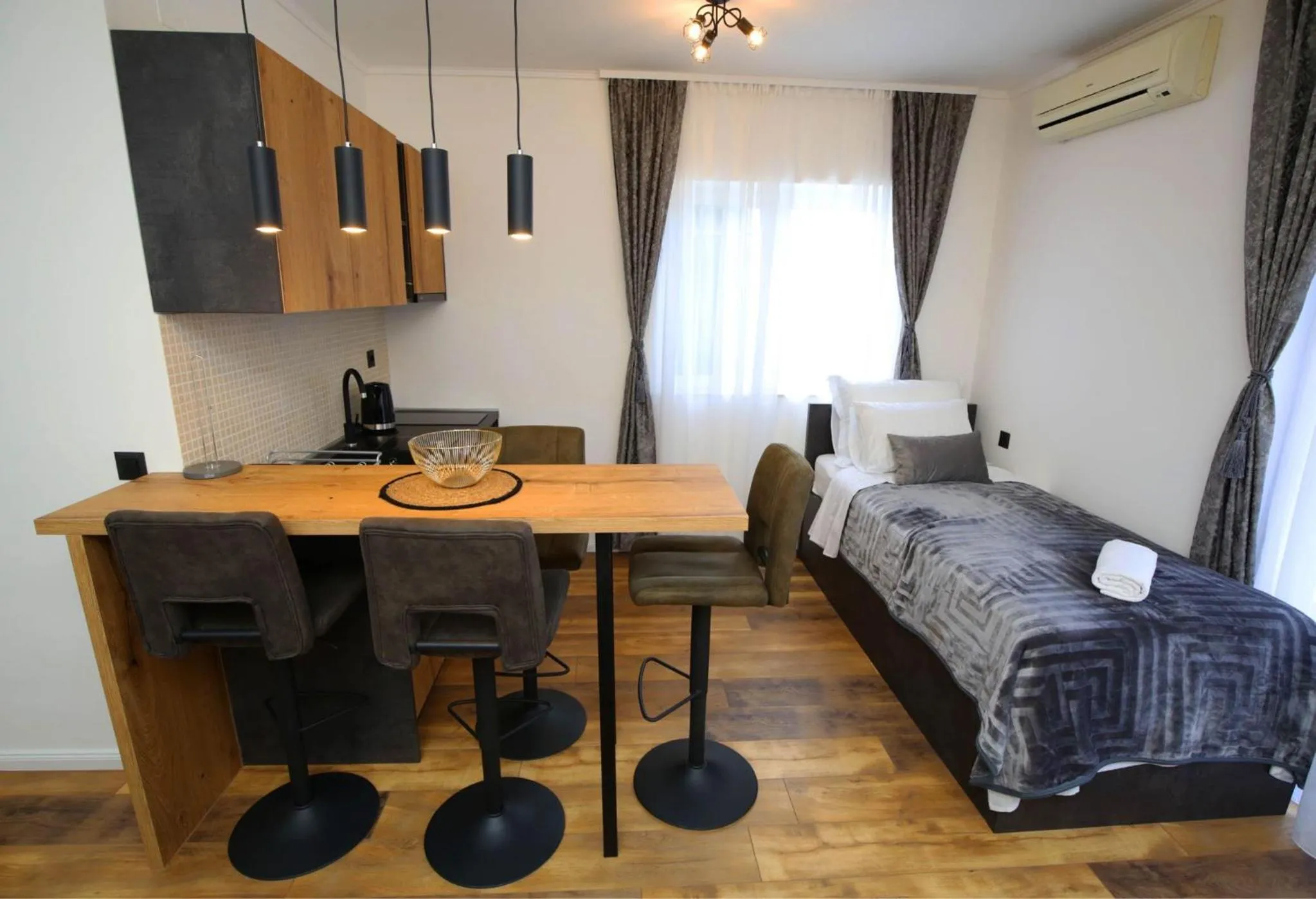 Bed in Apartmani Krka Rooms