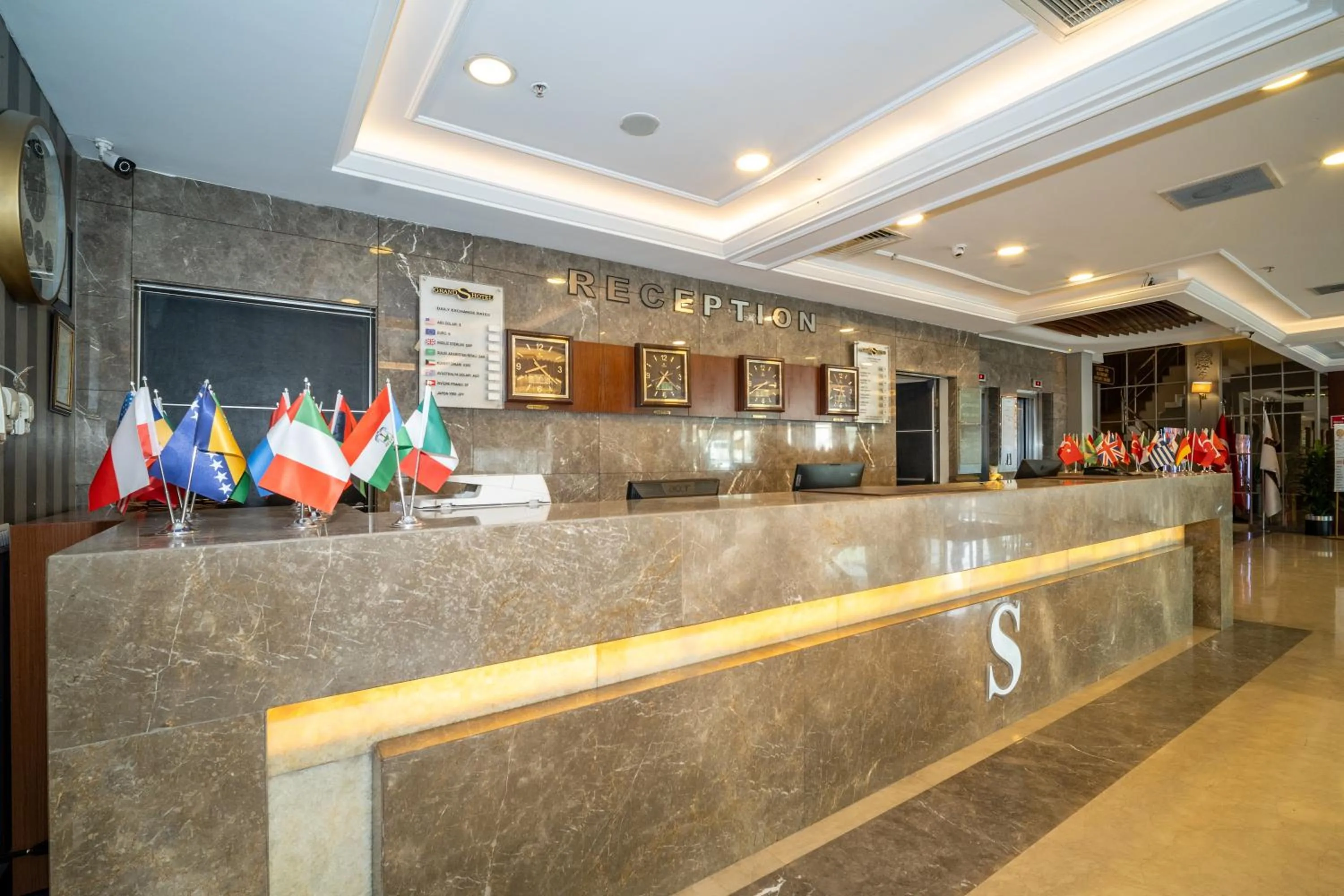 Property logo or sign in Grand S Hotel