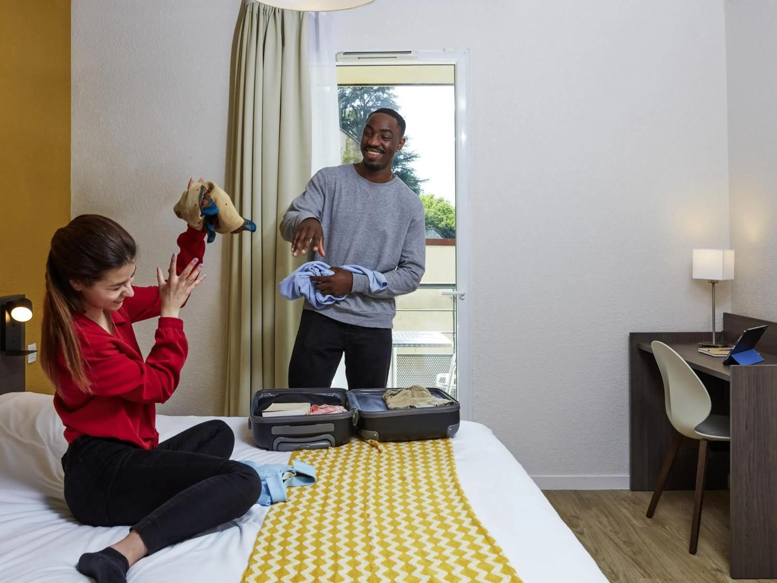 Bedroom, Bed in Aparthotel Adagio Access Poitiers Bedroom, Bed in Aparthotel Adagio Access Poitiers