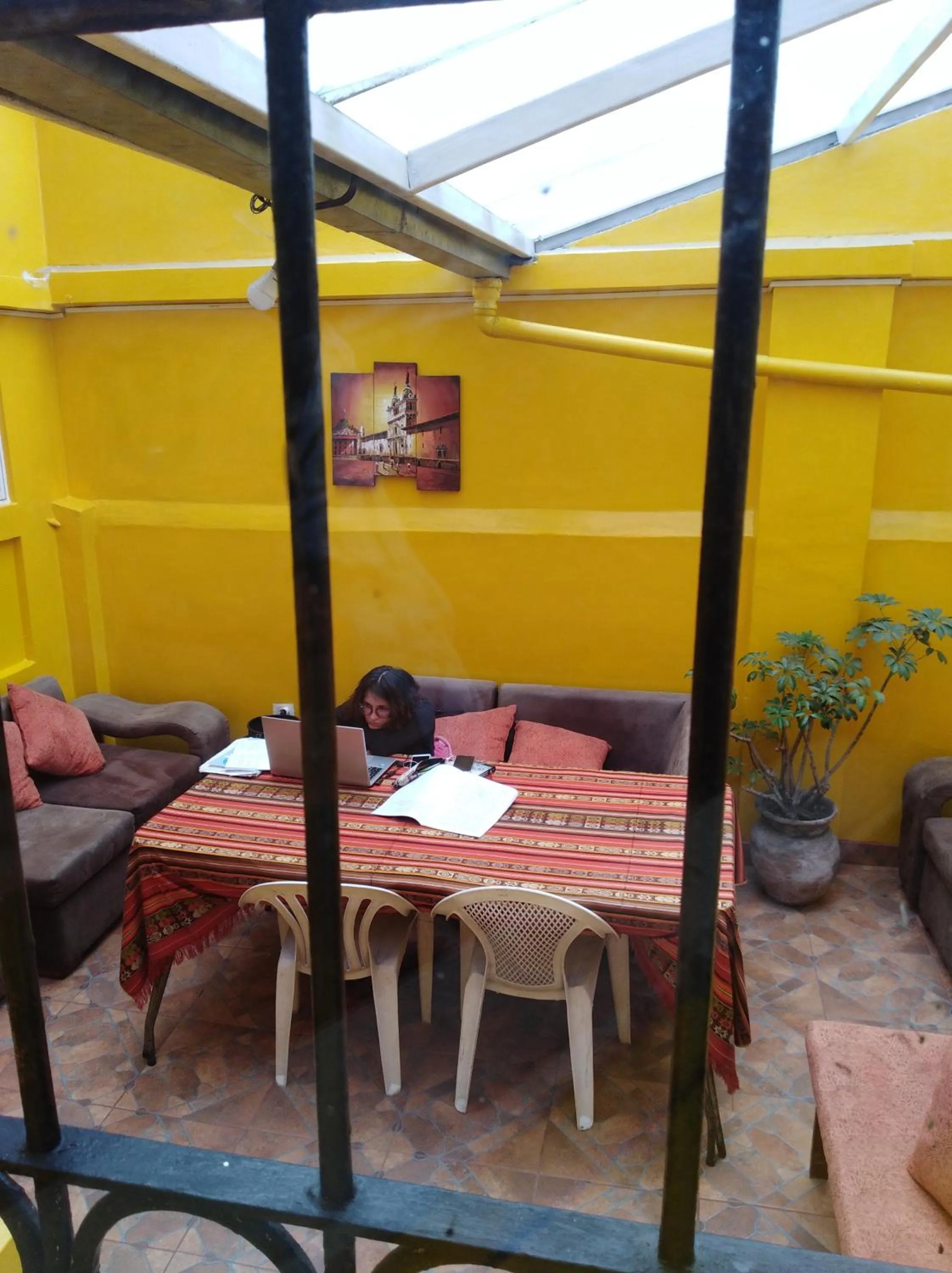 Inner courtyard view in Hotel Andino