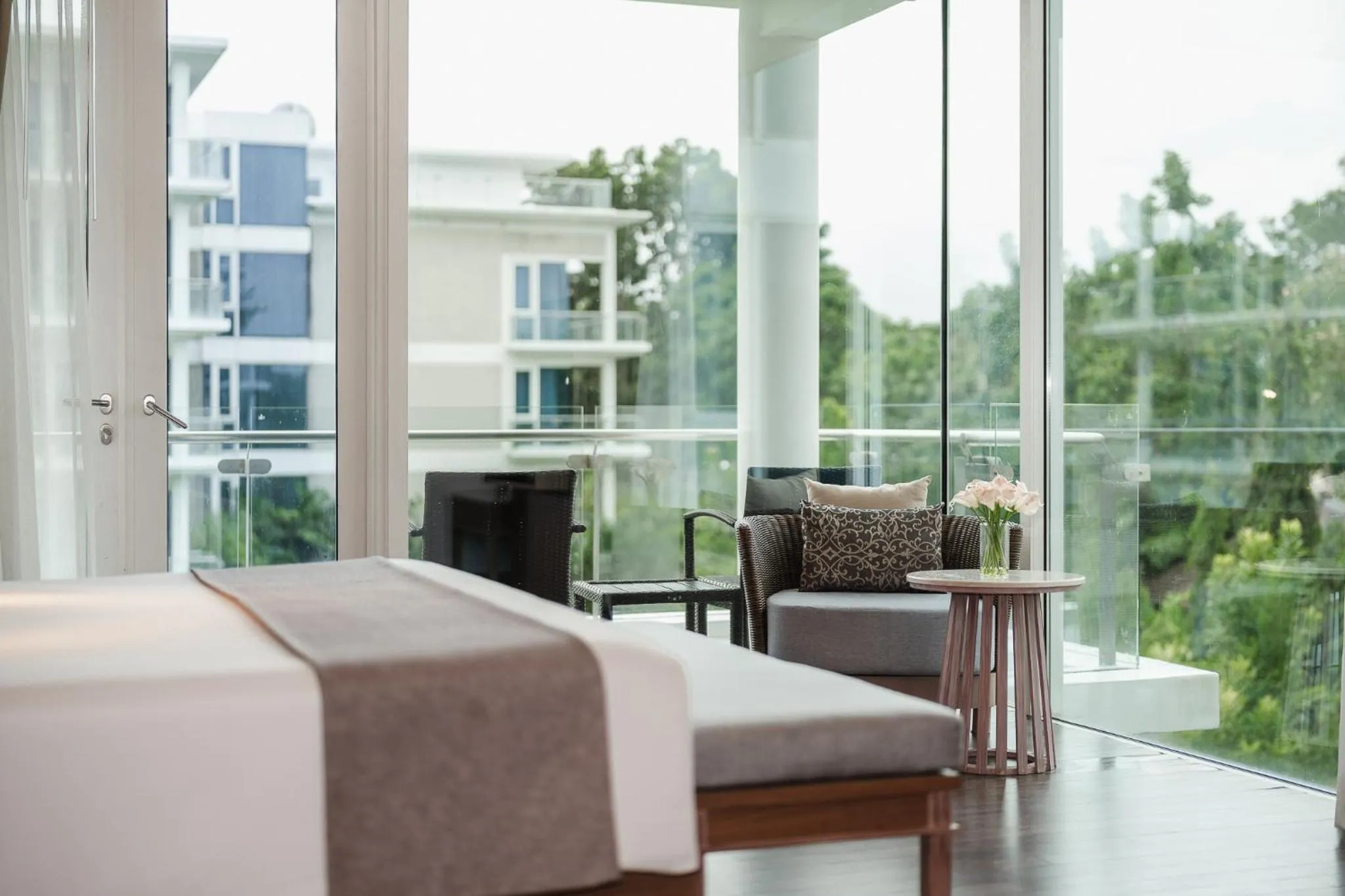 Bed in Splash Beach Resort Phuket Family-Friendly Water Park Resort Near Phuket Airport