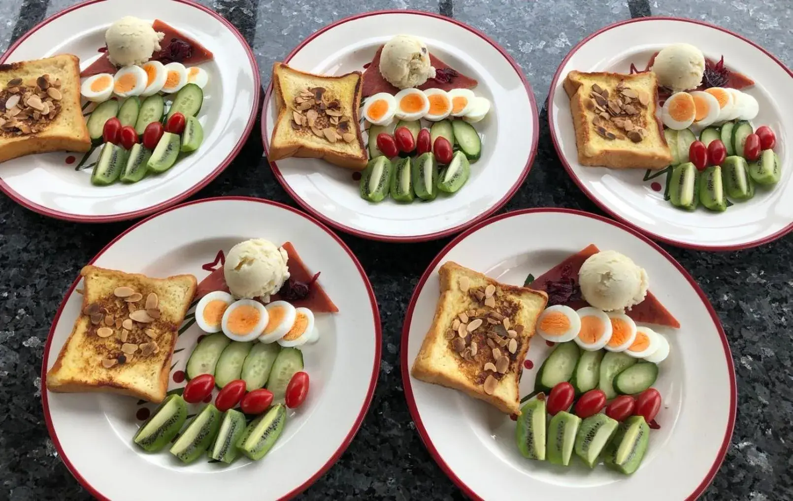 American breakfast in Stone Party American breakfast in Stone Party