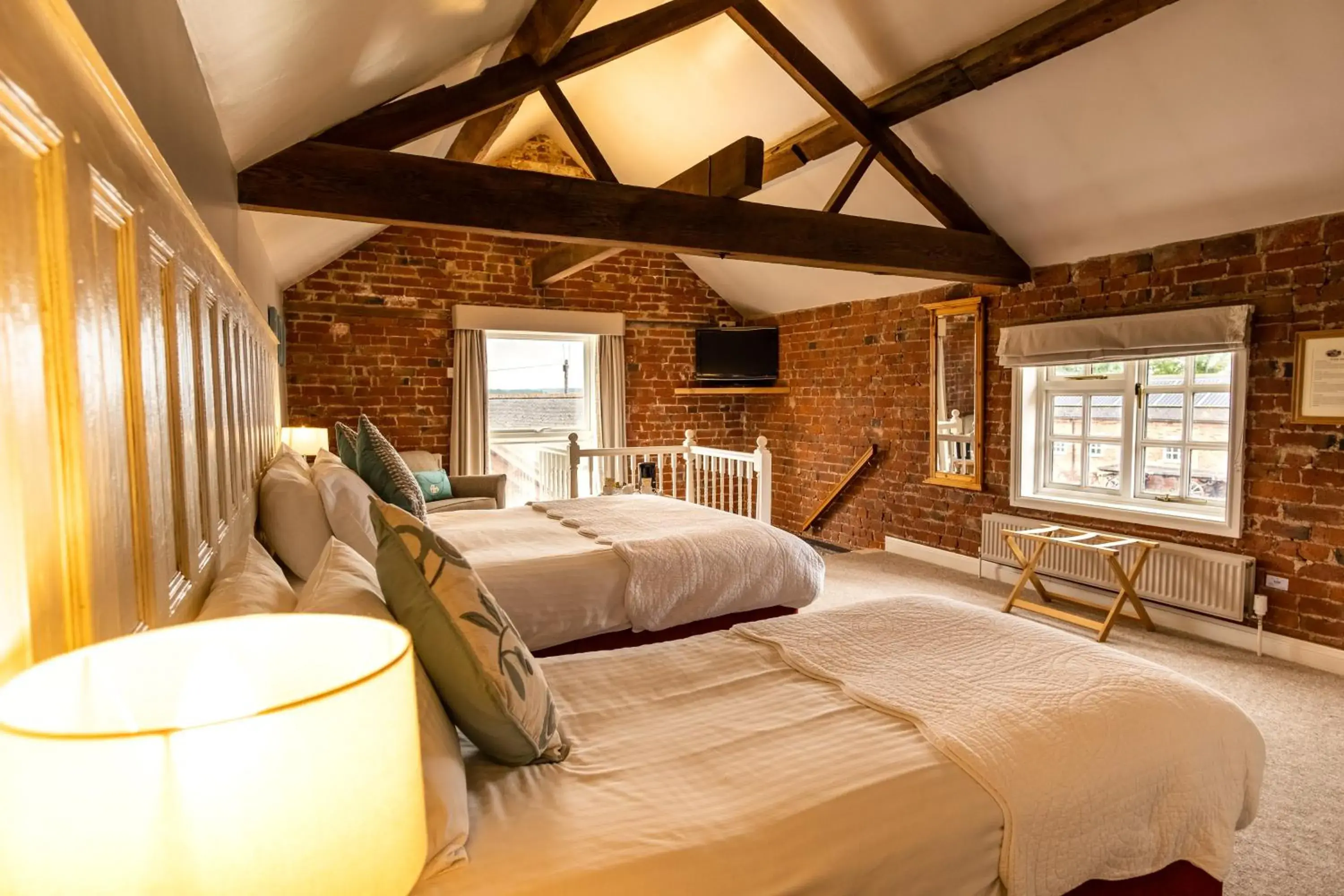 Bed in Donington Park Farmhouse Hotel