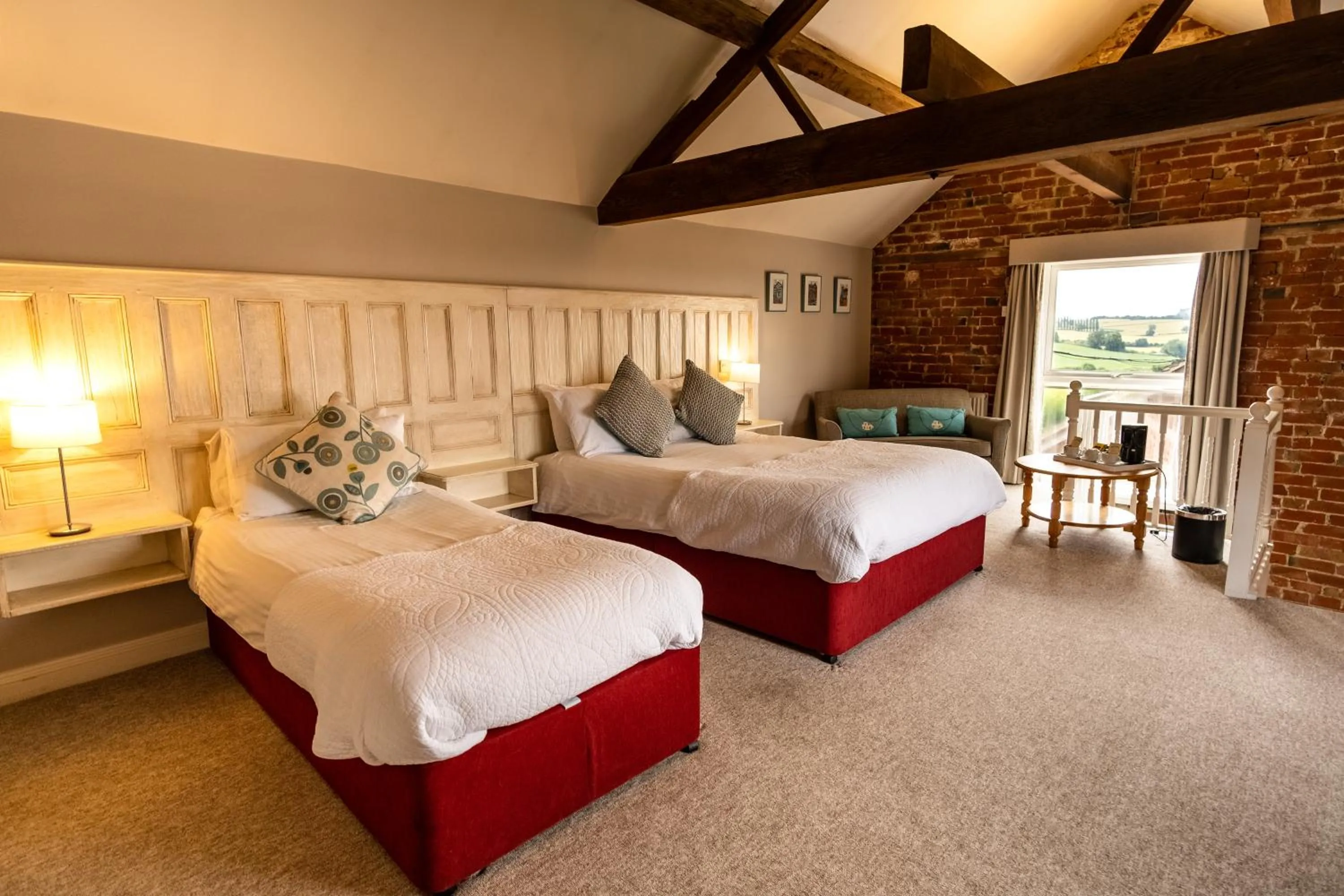 Bed in Donington Park Farmhouse Hotel