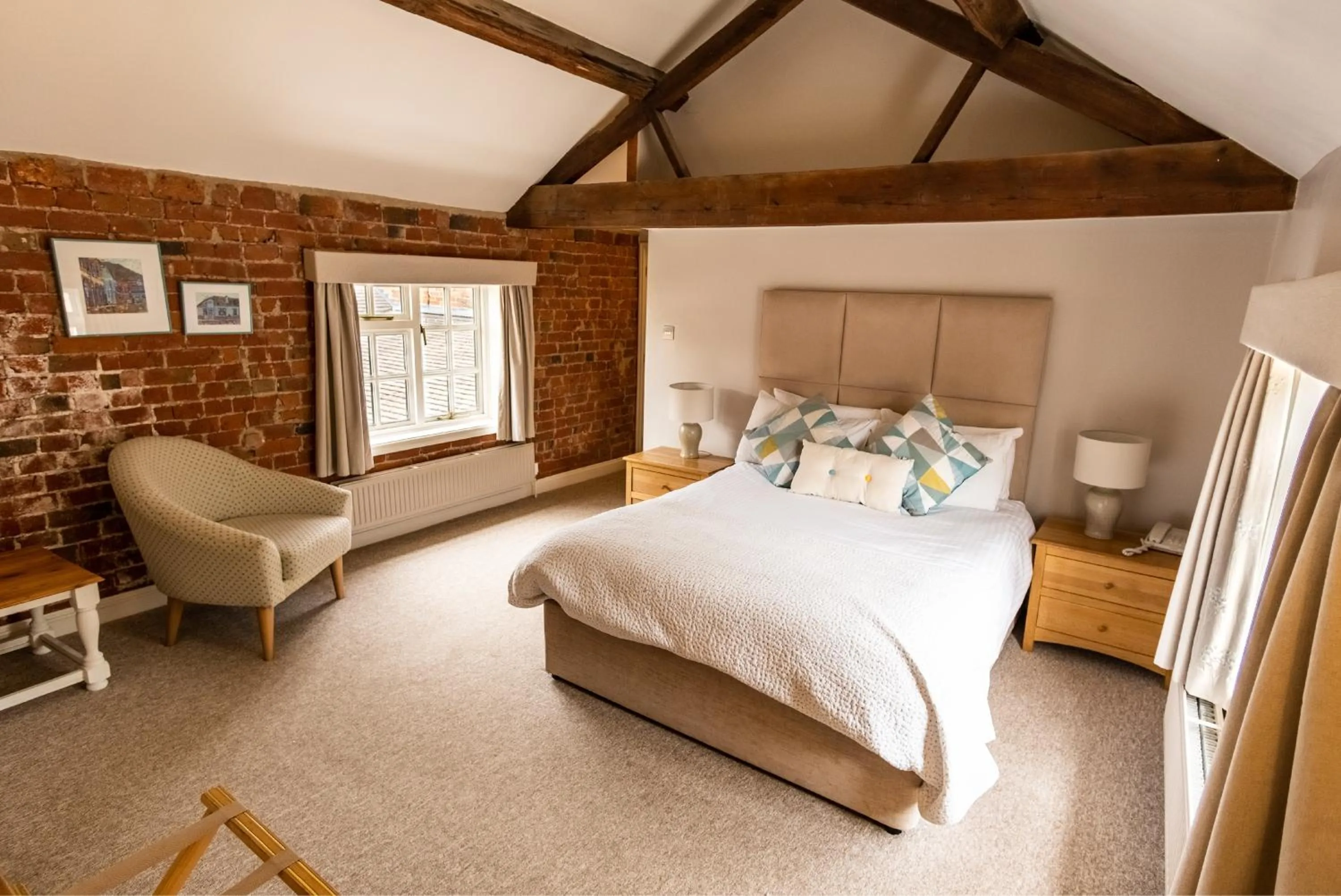 Bed in Donington Park Farmhouse Hotel