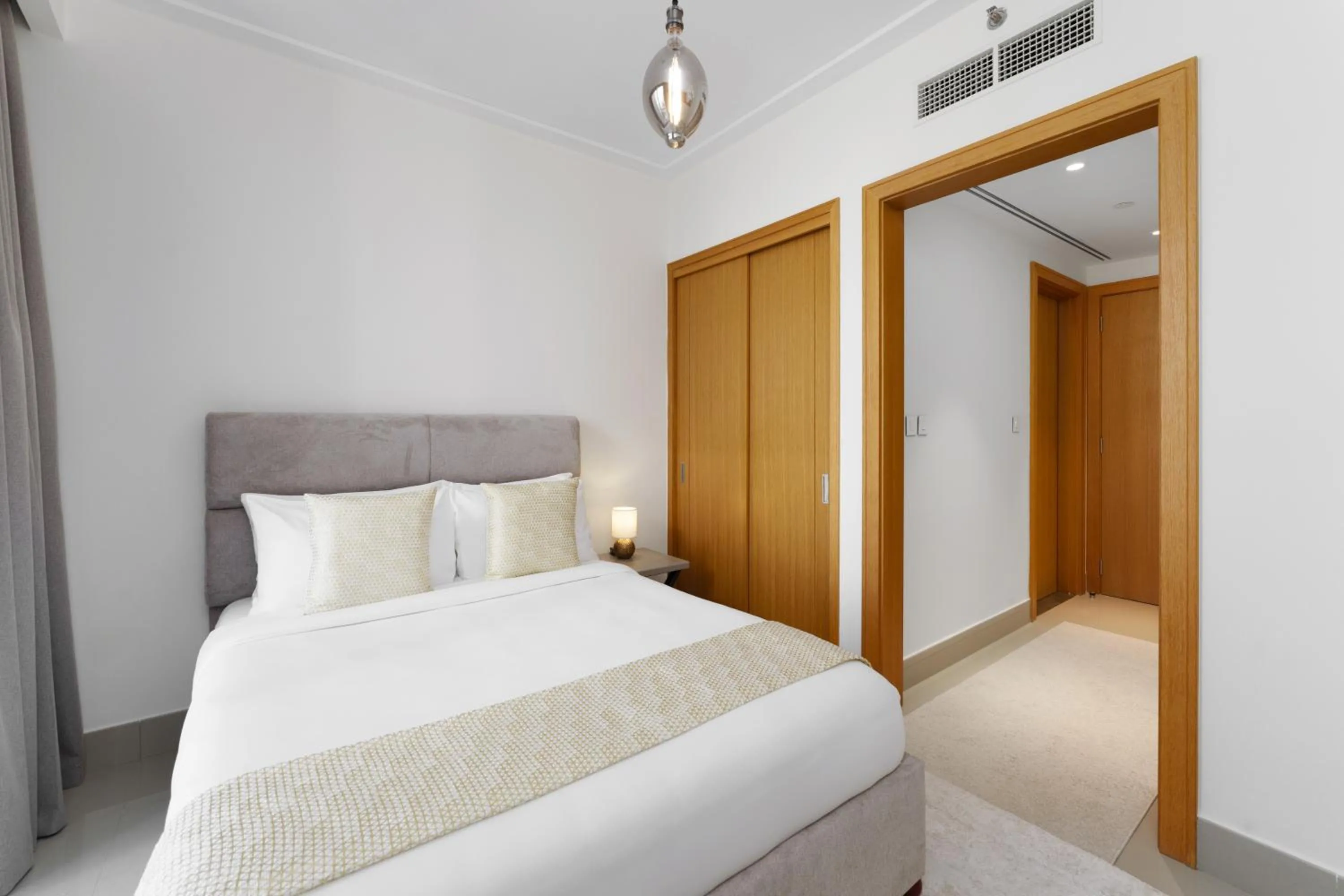 Bed in Maison Privee - Ultimate Living with Front-Row Views of Burj Khalifa & Dubai Fountains