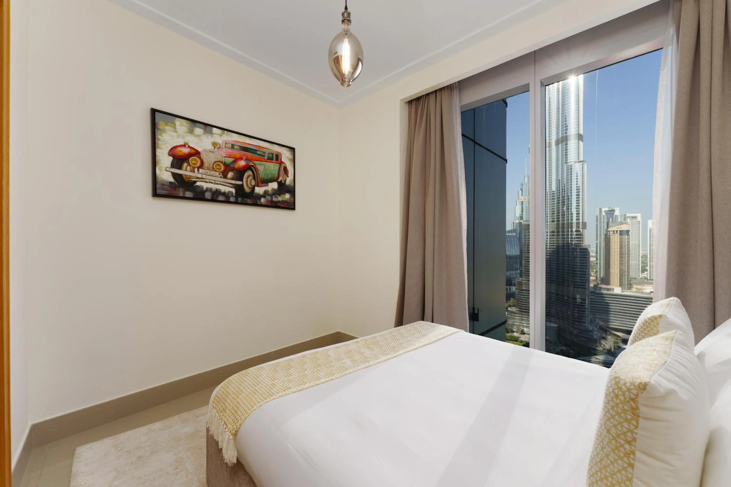 Decorative detail, Bed in Maison Privee - Ultimate Living with Front-Row Views of Burj Khalifa & Dubai Fountains