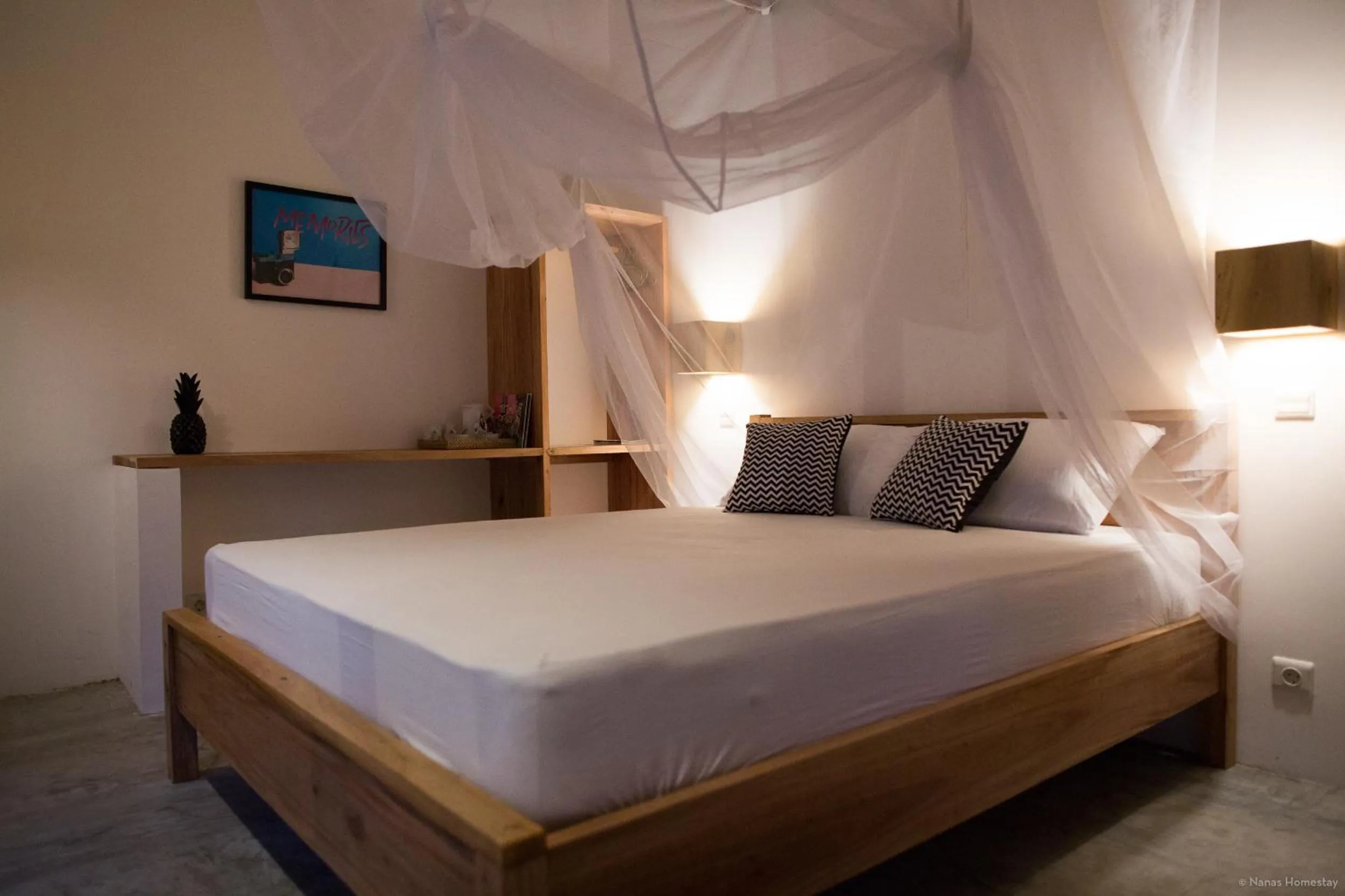 Bed in Nanas Homestay bungalow