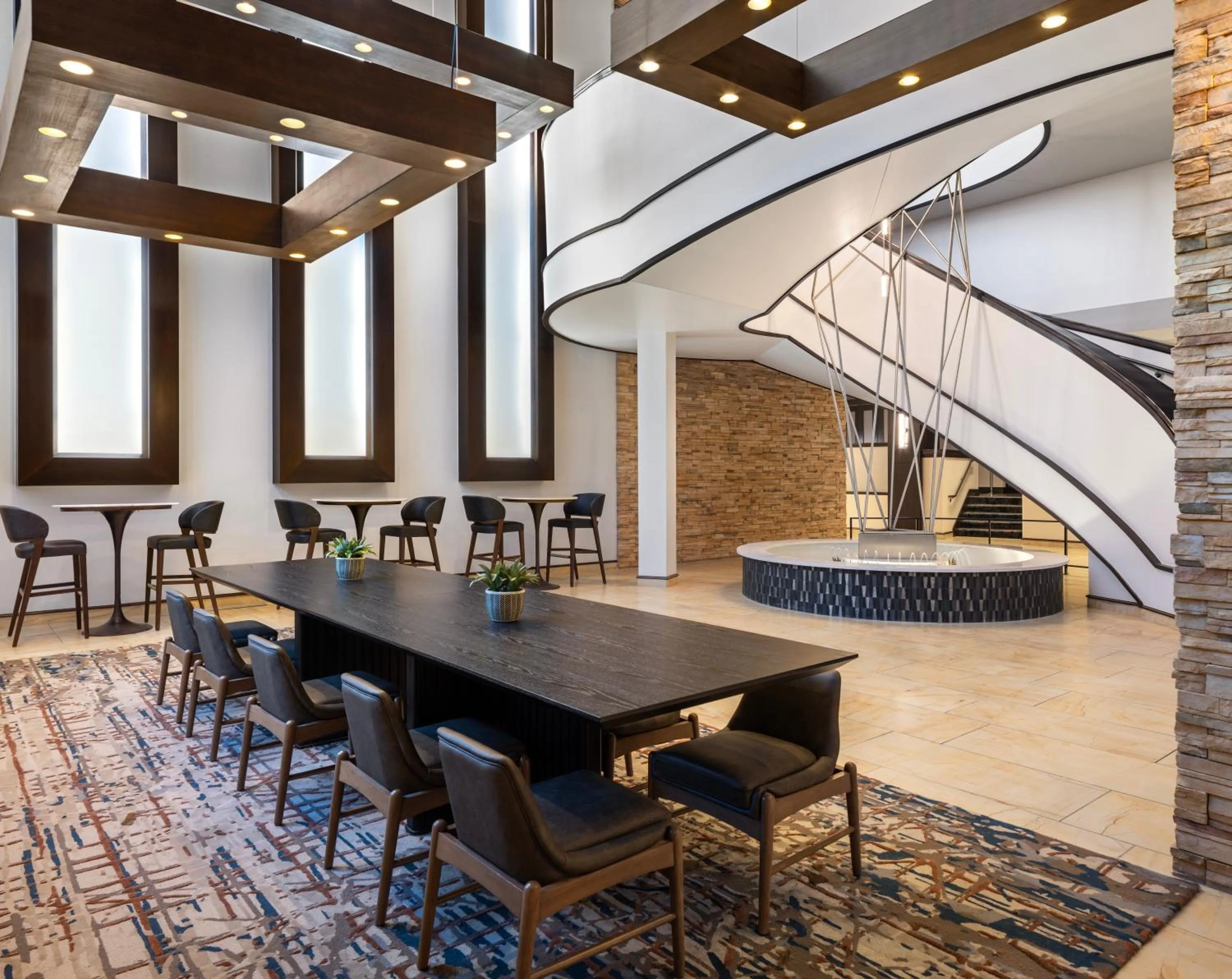 Lobby or reception in Marriott Bloomington Normal Hotel and Conference Center